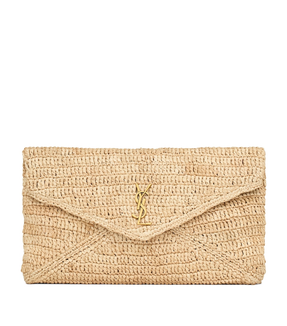 Raffia Cassandre Envelope Pouch