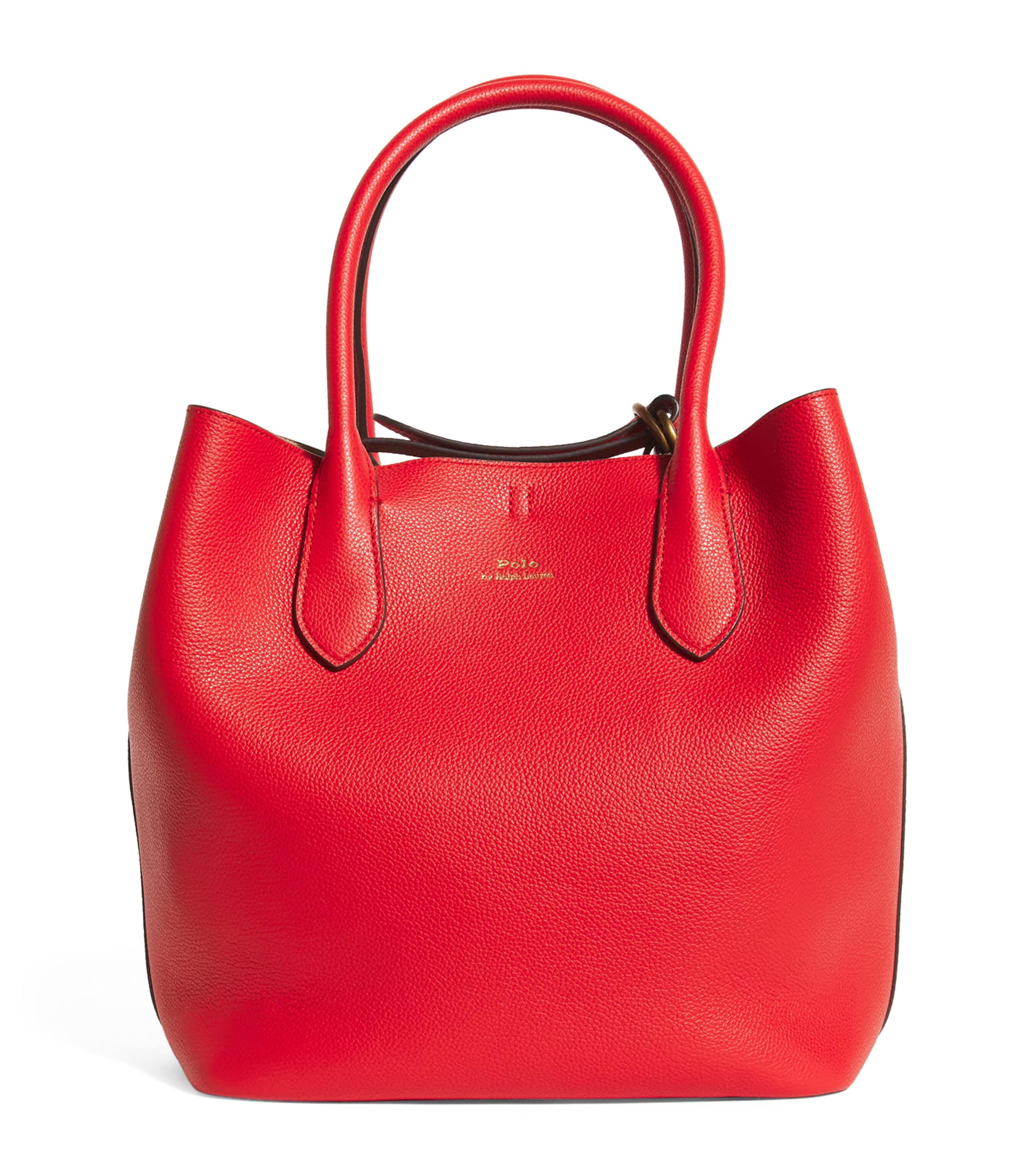 Polo Ralph Lauren Medium Reversible Bellport Tote Bag In Red