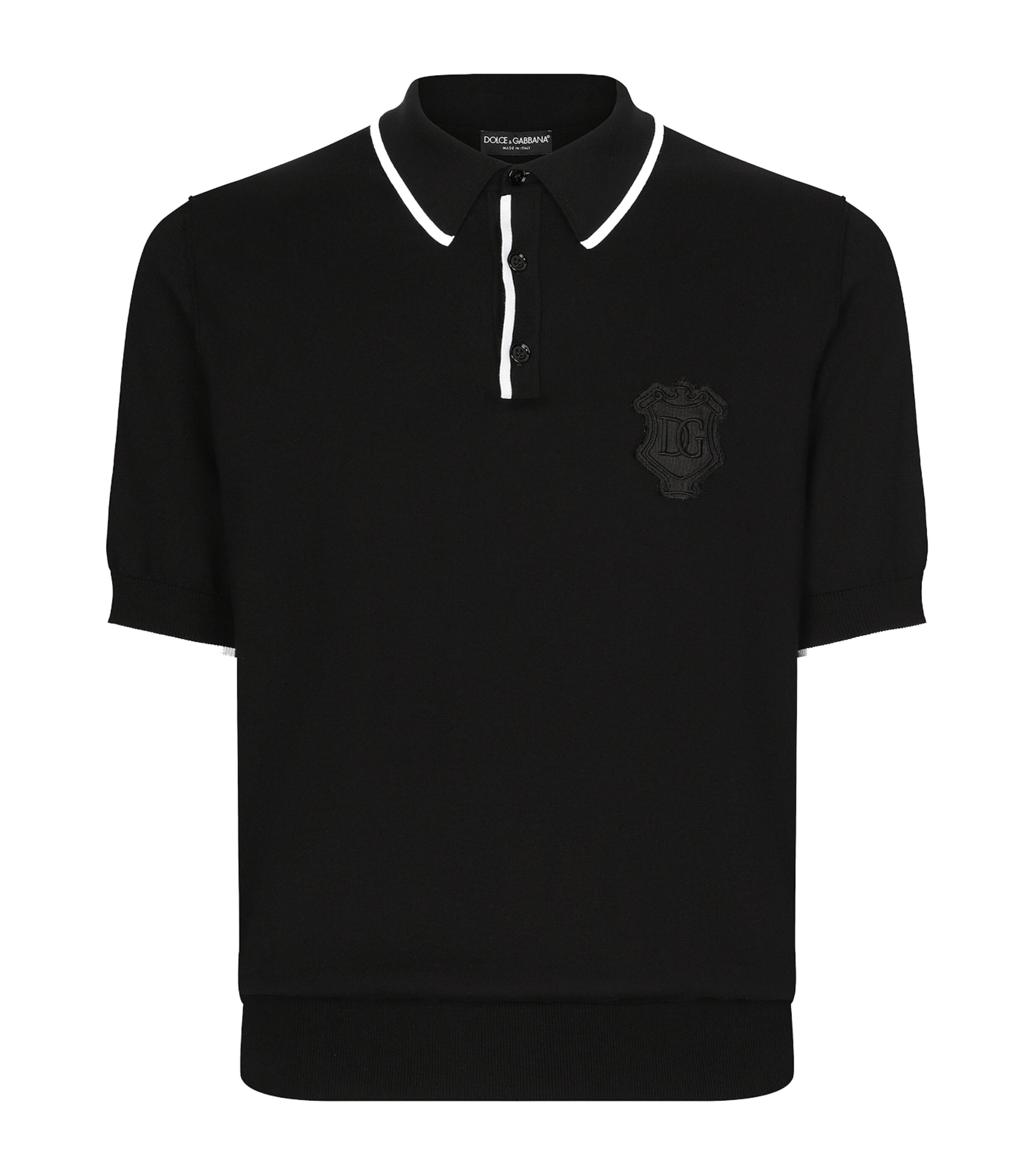 Shop Dolce & Gabbana Logo-patch Polo Shirt