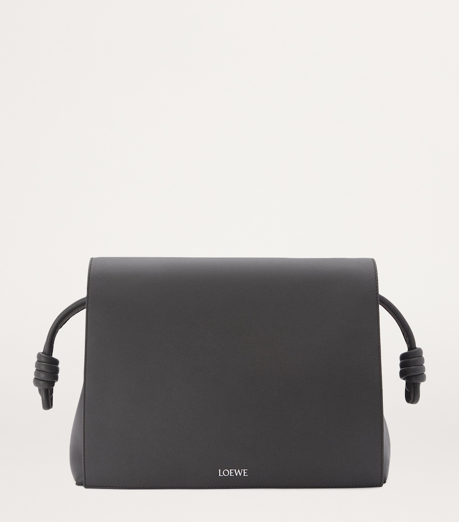 Leather Flamenco Satchel DARK GREY Image 2