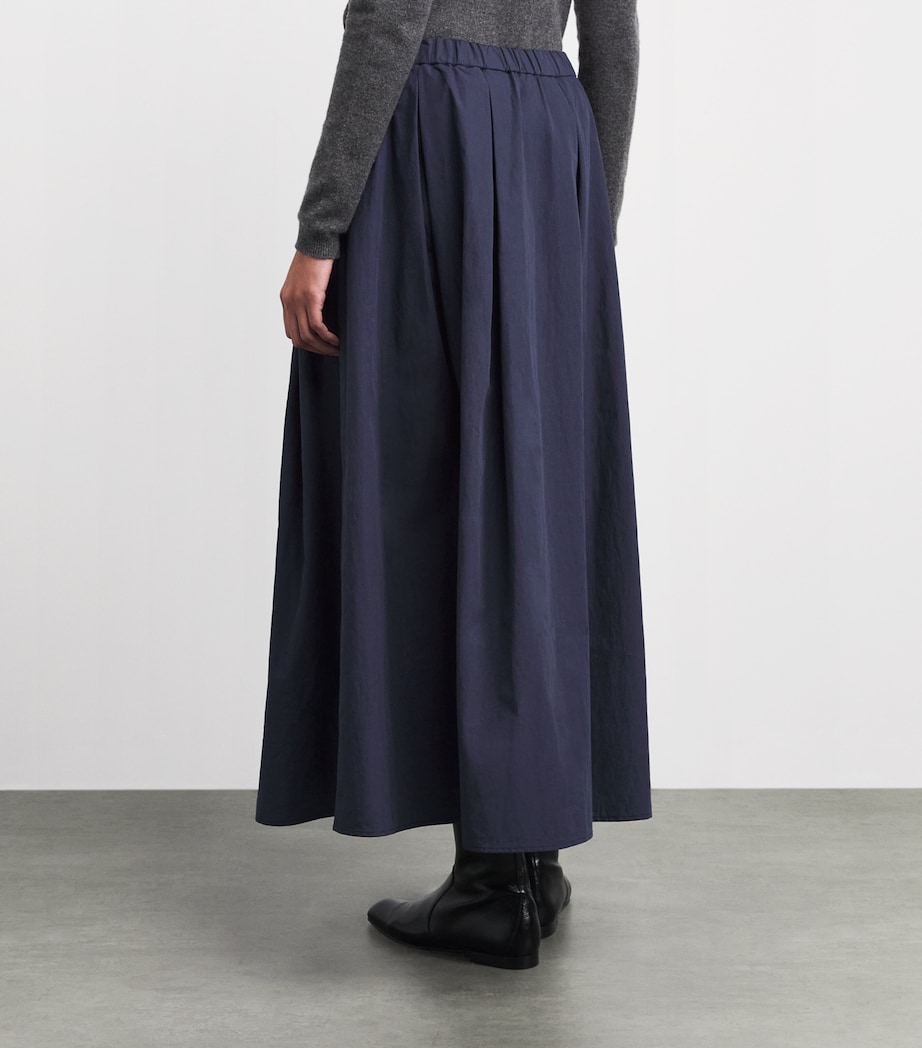 Stylein Womens Cotton-Blend Sorina Midi Skirt Midnight Image 5