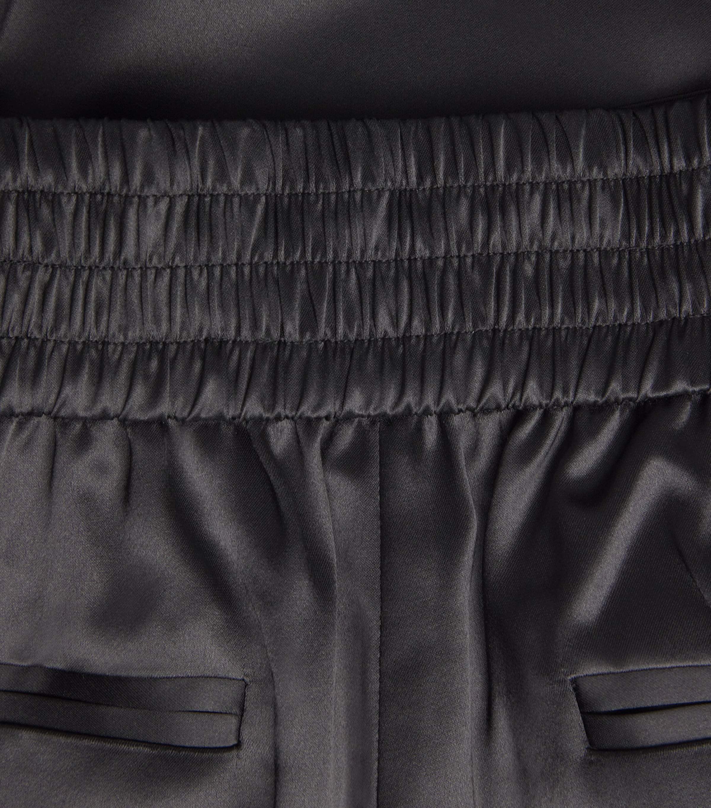 Satin Dijon Tailored Trousers BLACK Image 5