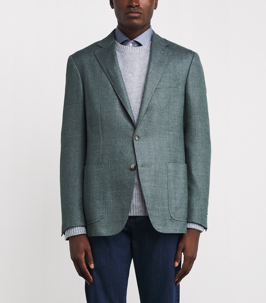 Wool-Blend Tailored Blazer 801 Image 3