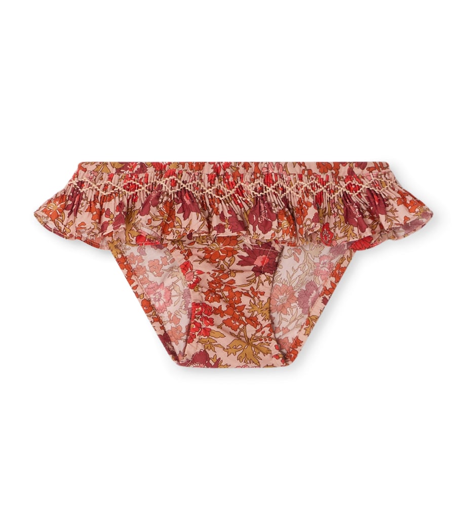 Bonpoint Floral Bikini Bottoms (6-18 Months) Fleurs Rose Image 1