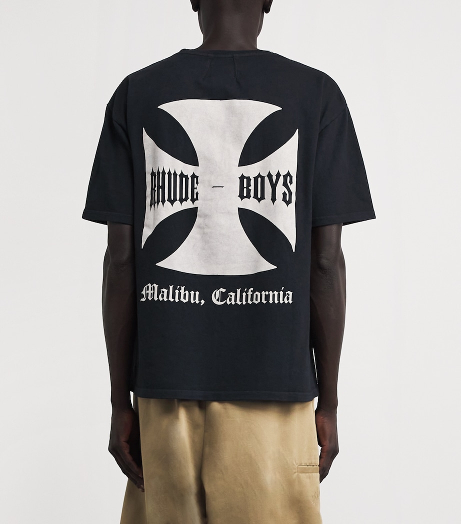 Cotton Rhude Boys T-Shirt 0027 VINTAGE BLACK Image 4