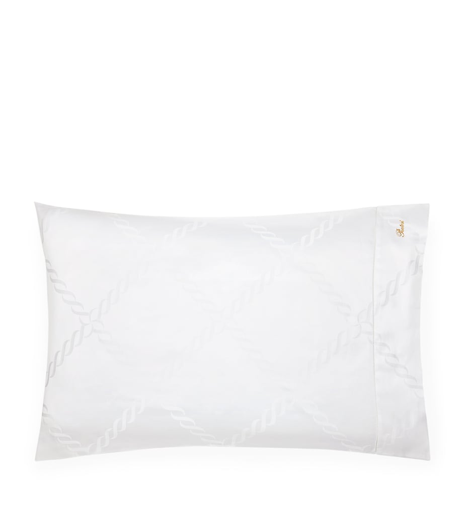 Pratesi Treccia Bolster Pillowcase (13cm x 41cm) White Image 1