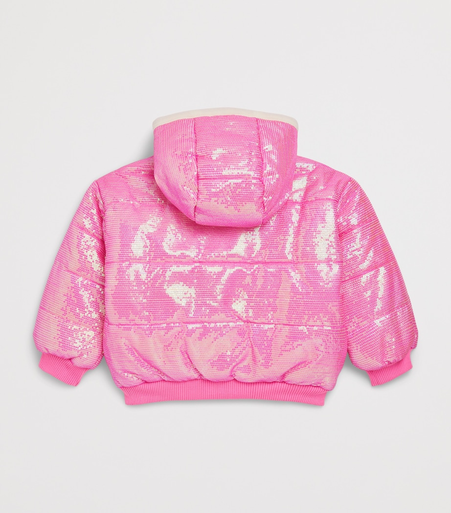 Sequinned Puffer Jacket (4-6 Years) PINK Image 2