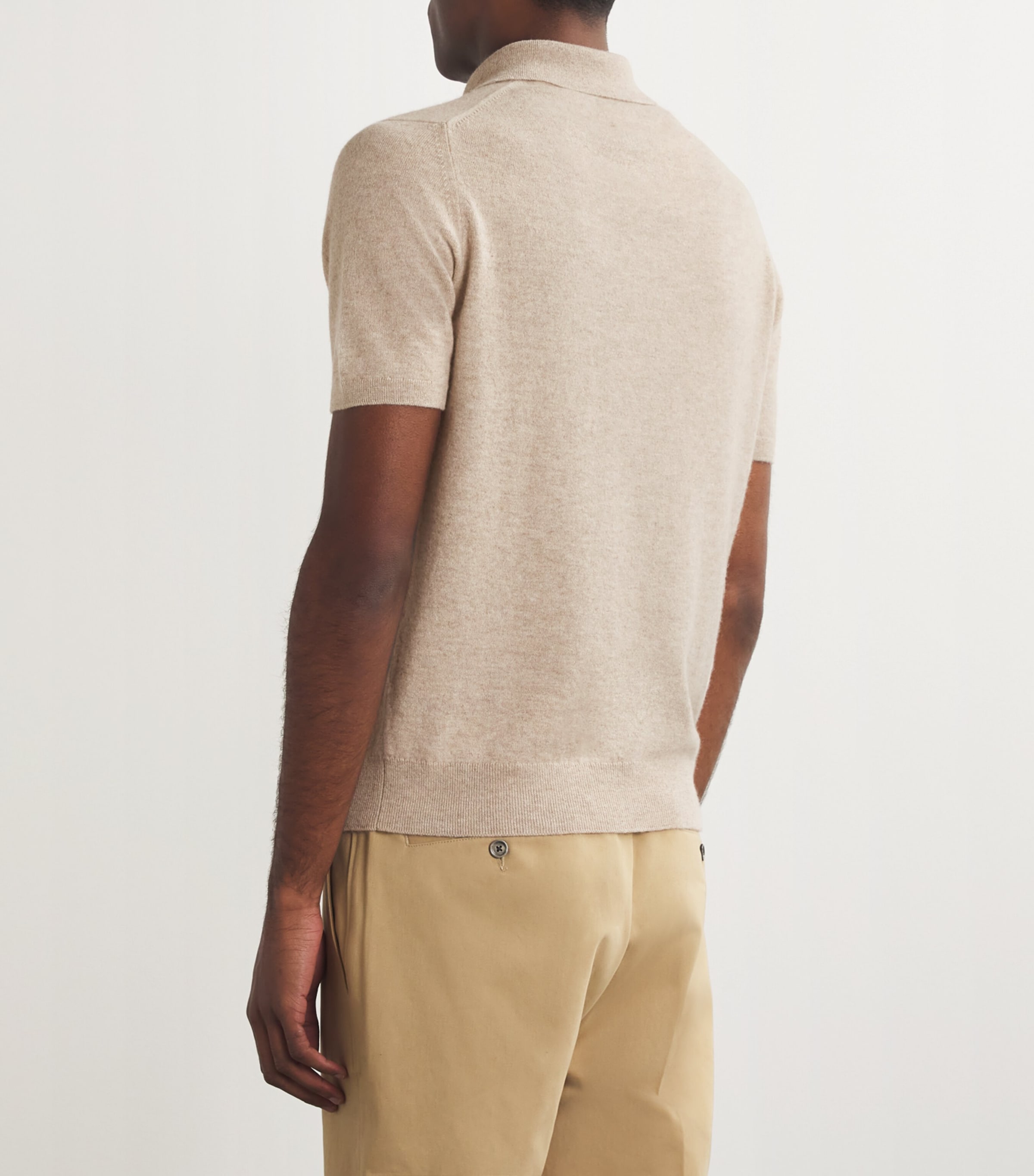 Cashmere Polo Shirt DARK MEDIUM DYED Image 4