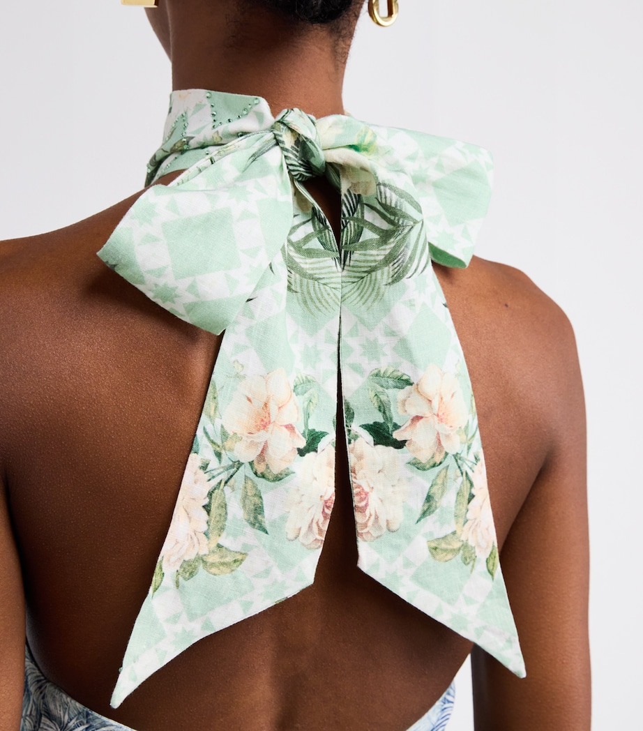 Linen Jardim Party Halterneck Top JARDPART Image 6