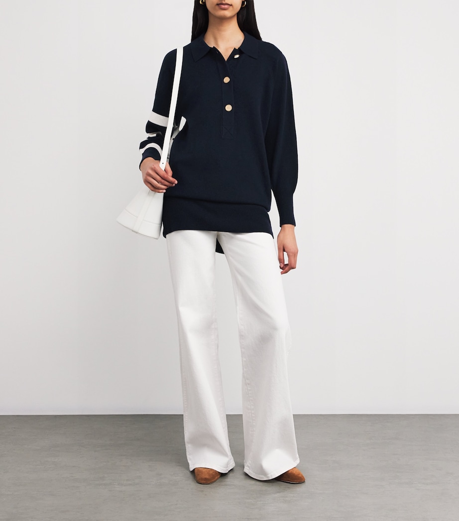 Wool-Blend Rugby Tunic Sweater NAVY MULTI Image 2