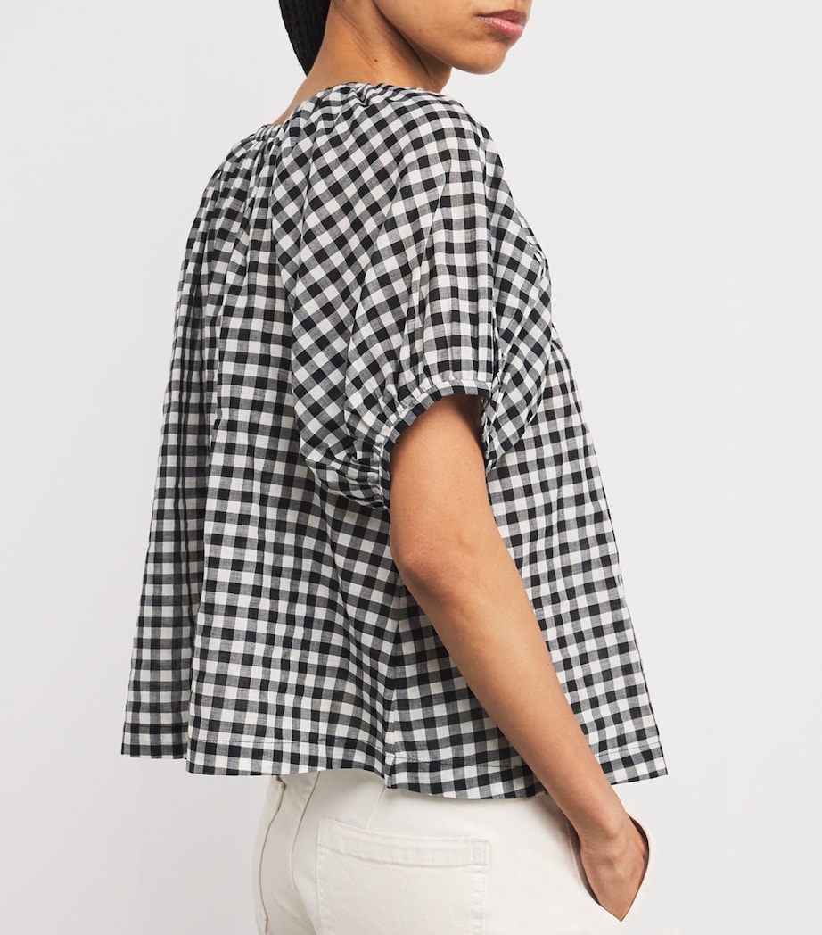 Check June Blouse NOIR GRETA GINGHAM Image 6