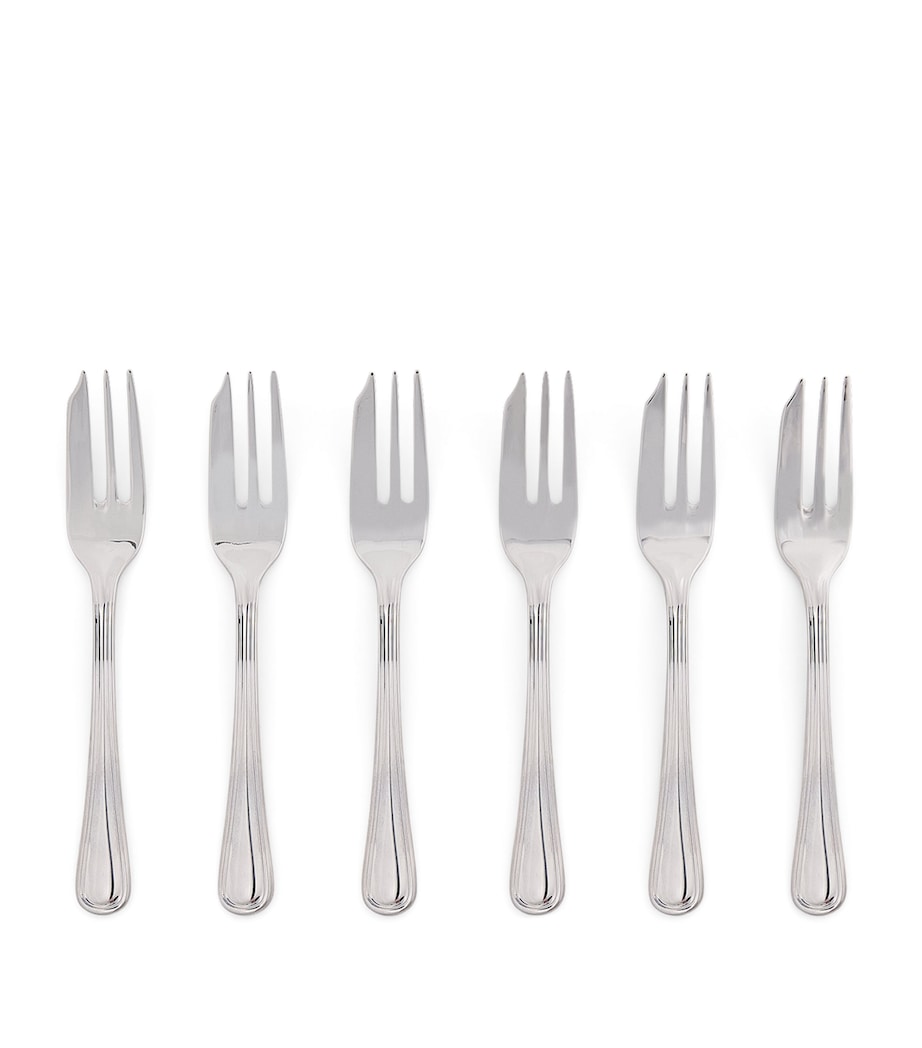 Set of 6 Stainless Steel Pastry Forks MULTI Image 1