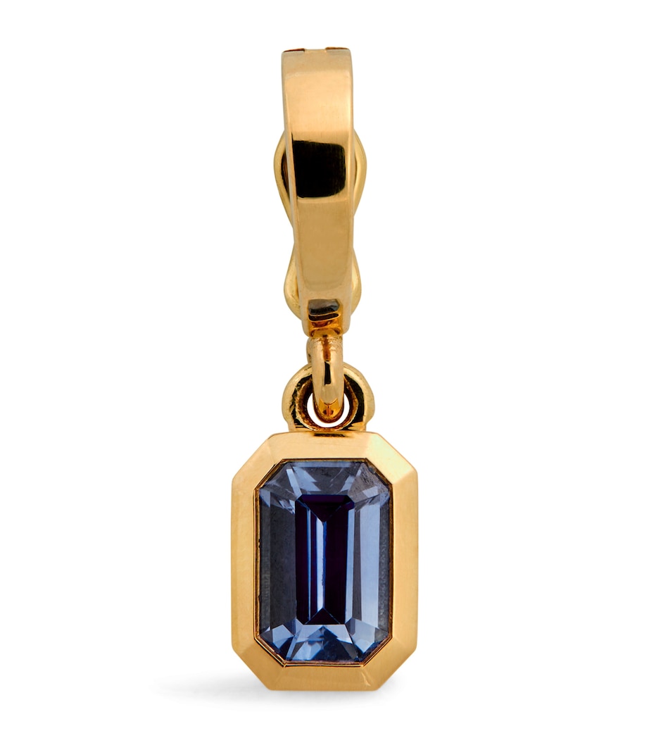 Medium Yellow Gold and Sapphire Charm YELLOW GOLD Image 1