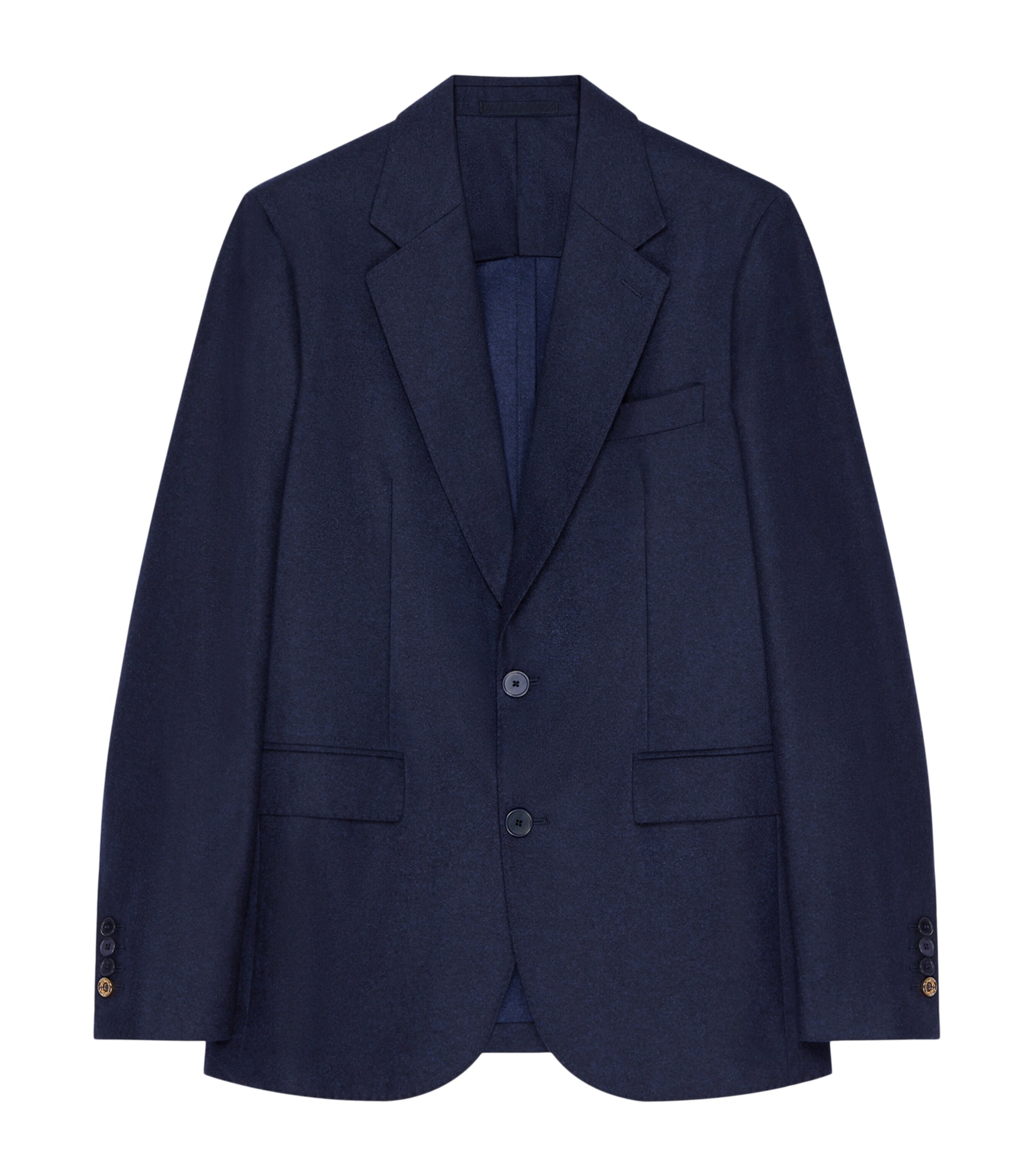 Wool Single-Breasted Blazer NAVY Image 1
