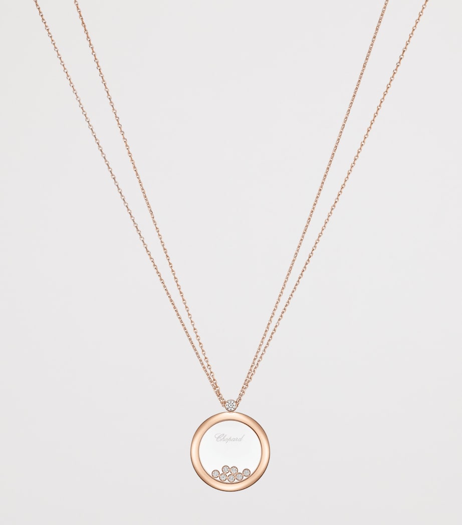 Rose Gold and Diamond Happy Diamonds Icons Pendant Necklace 18K ROSE GOLD Image 3
