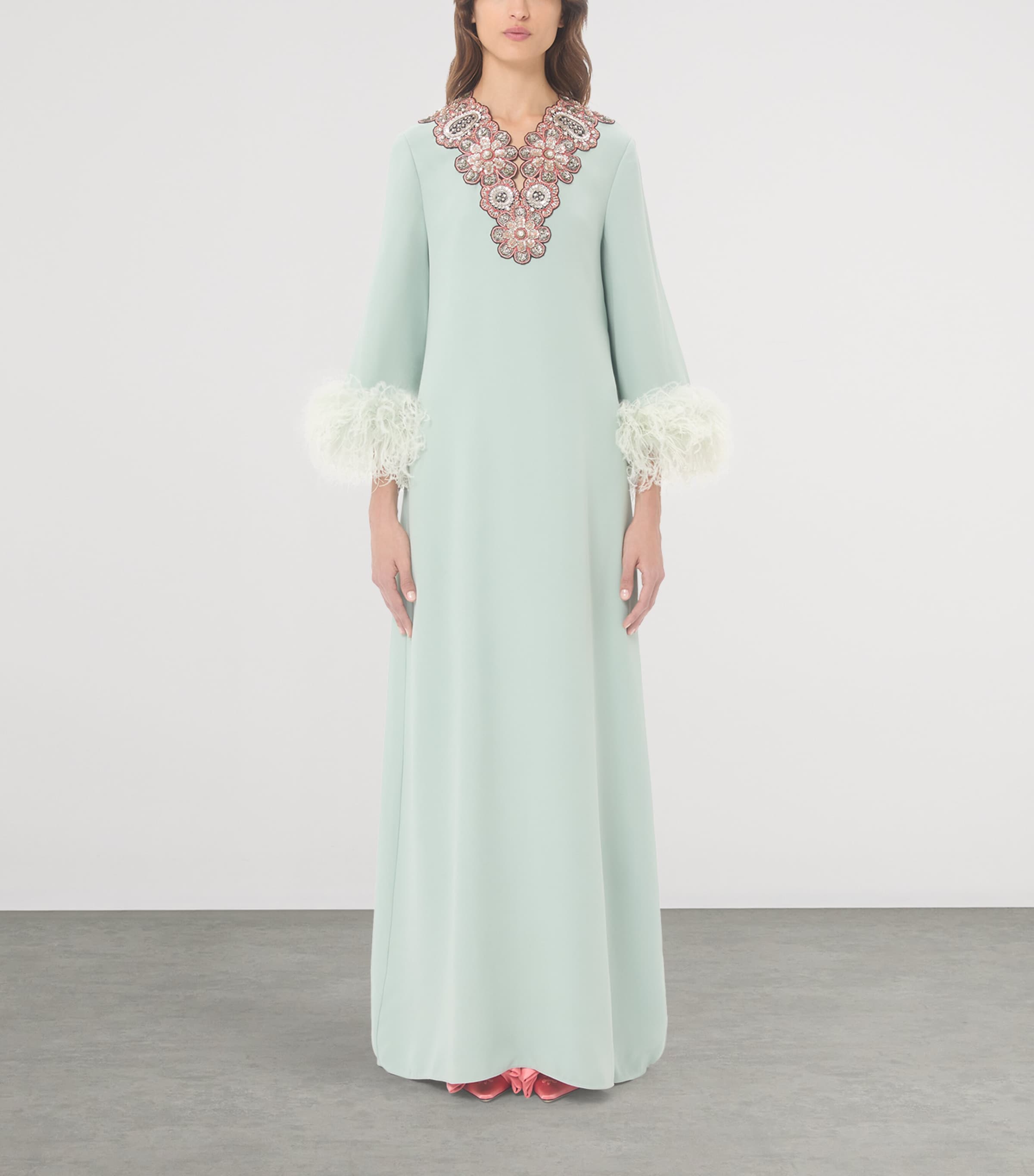 Silk Embellished Maxi Dress QM1 Image 2