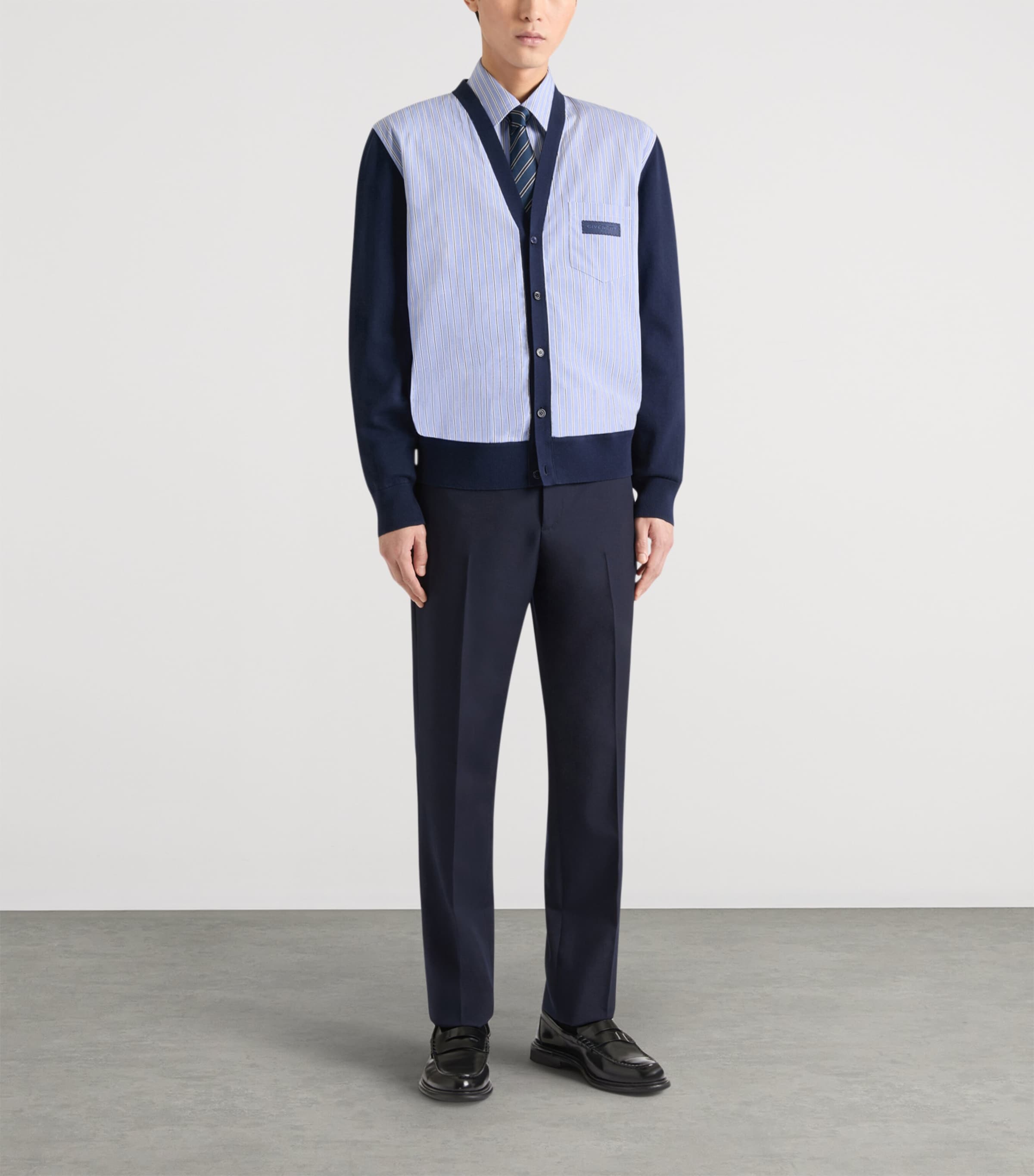 Givenchy Mens Cotton Panelled Cardigan Image 2