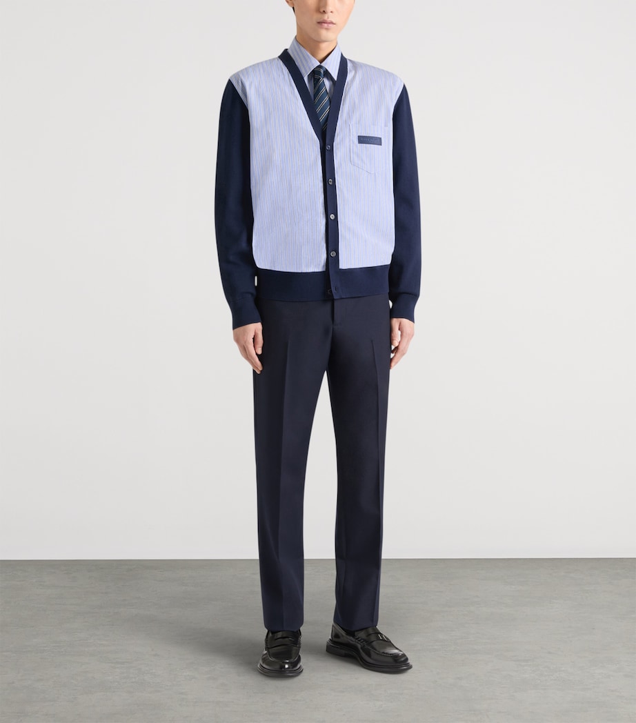 Givenchy Mens Cotton Panelled Cardigan Image 2