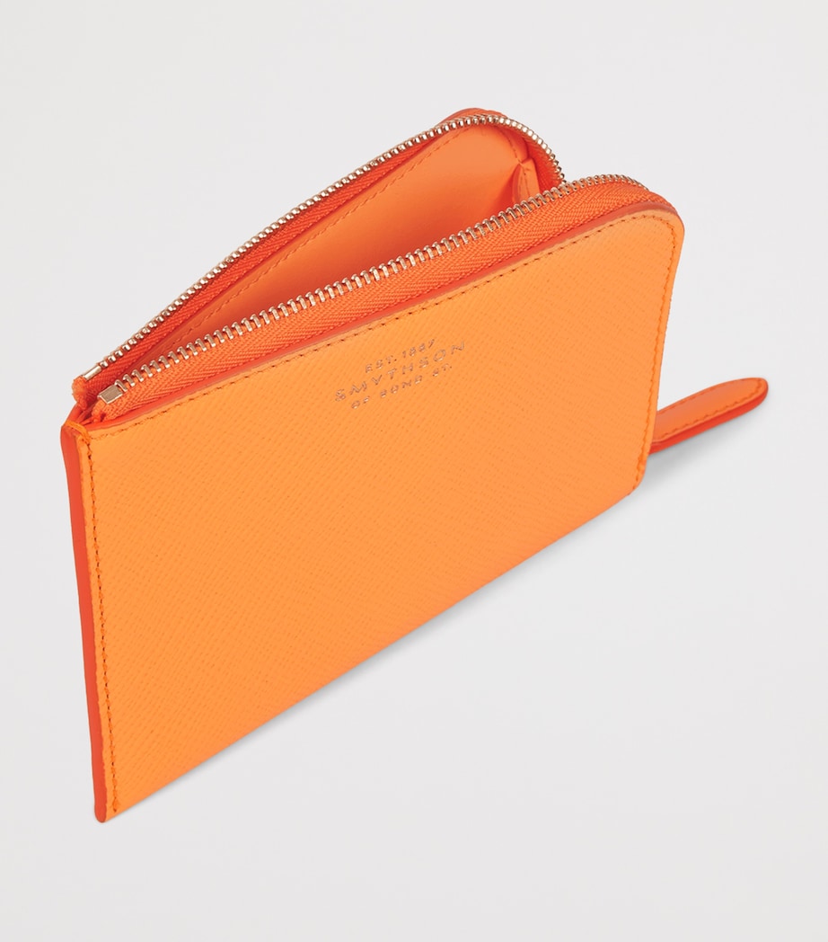 Small Panama Leather Flat Pouch L ORANGE Image 2