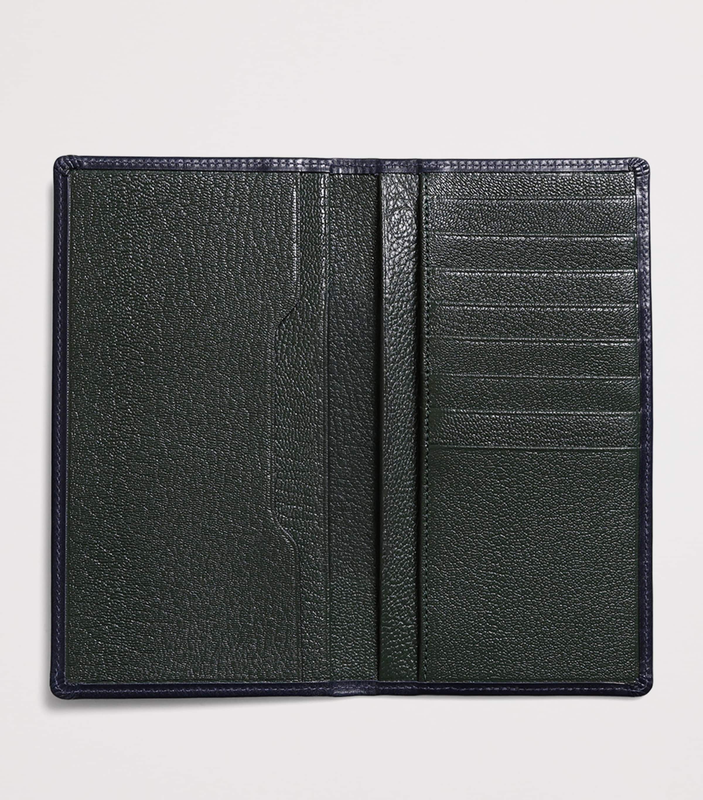 Leather Bifold Tall Jacket Wallet NAVY/NAVY Image 2