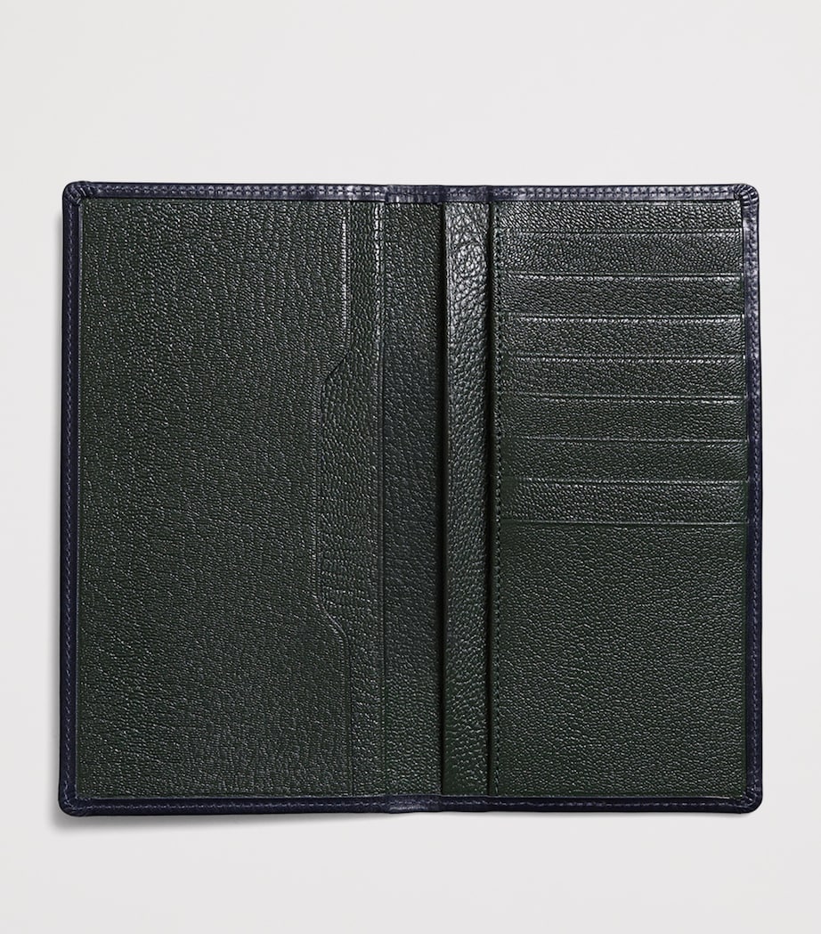 Leather Bifold Tall Jacket Wallet NAVY/NAVY Image 2