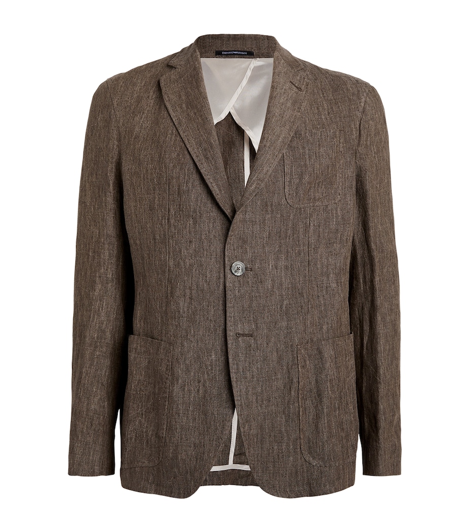 Linen Single-Breasted Blazer 444 Image 1