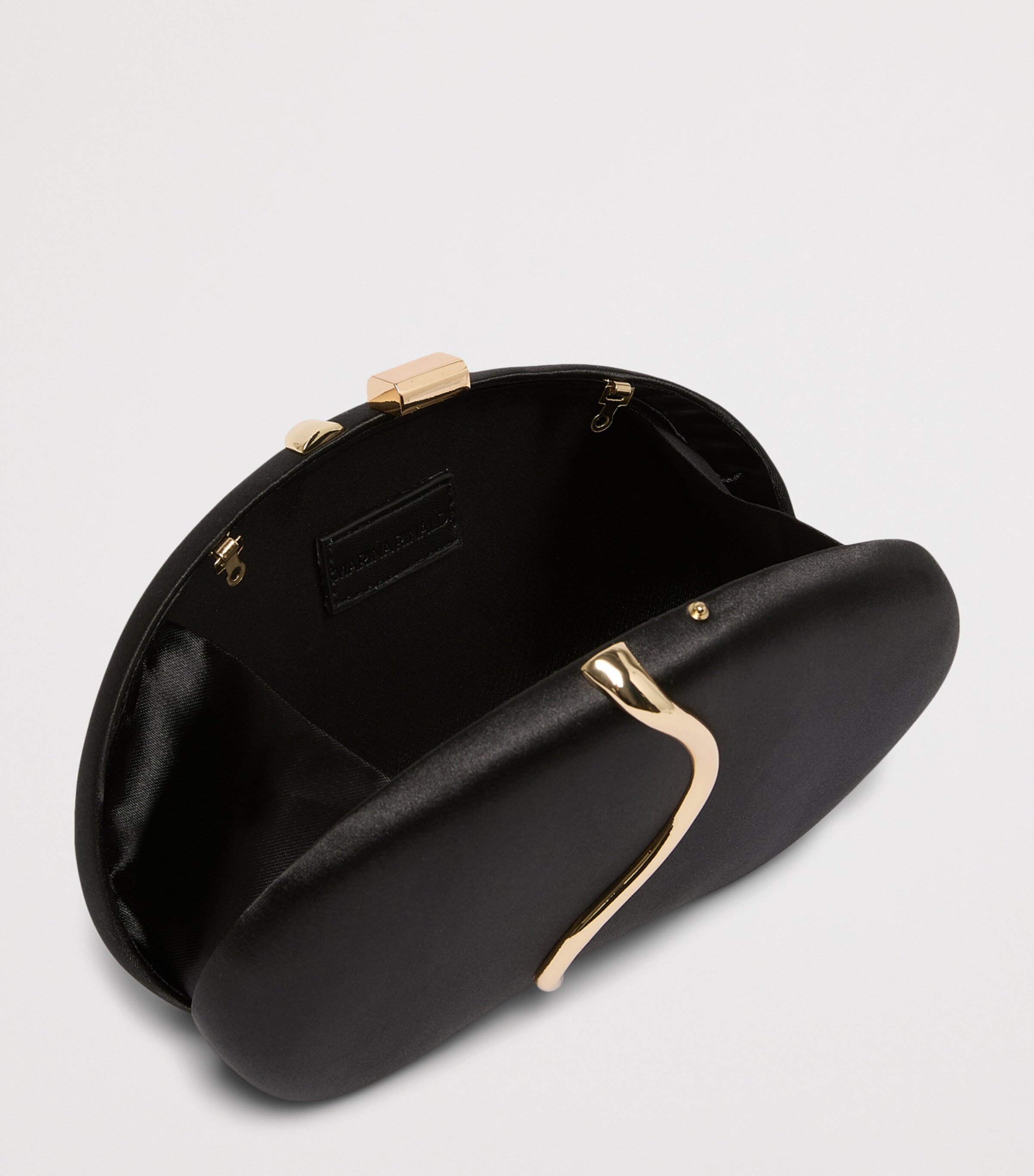Marina Rinaldi Satin Clutch Bag Black Image 5