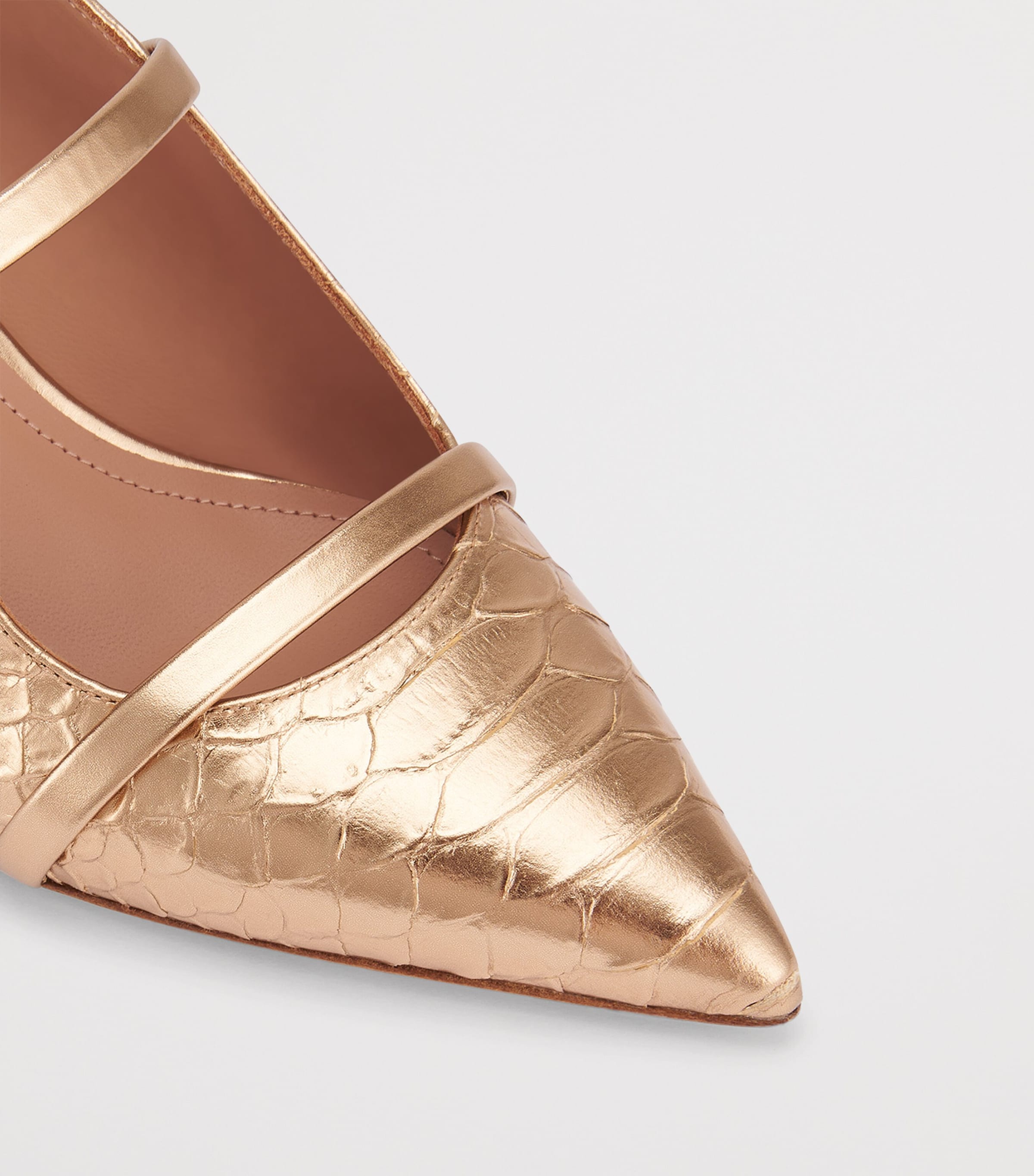 Malone Souliers Metallic Leather Maureen Pumps 45 Gold Image 5