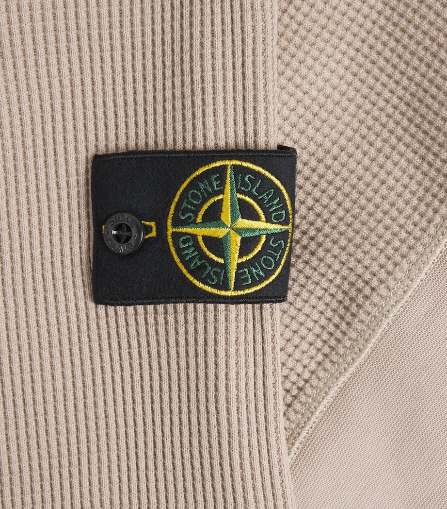Stone Island Mens Cotton Waffle-Knit Sweater Image 6