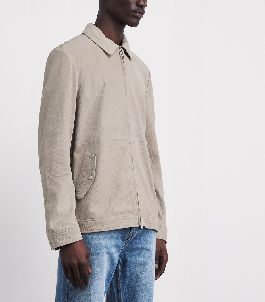 Suede Bomber Jacket SANDSTONE Image 4