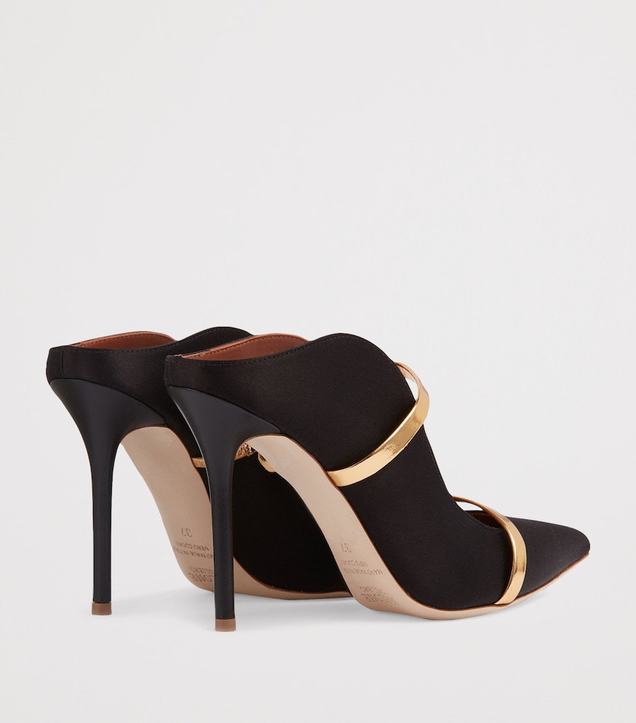 Satin Maureen Mules 100 BLACK Image 4