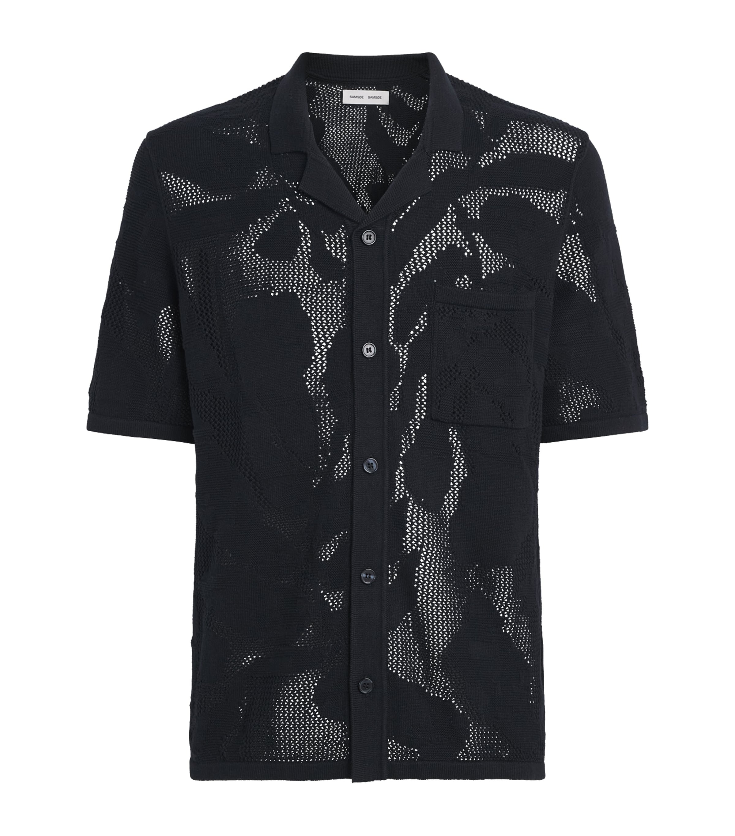 Samsøe Samsøe Mens Organic Cotton Saconald Shirt Black Image 1