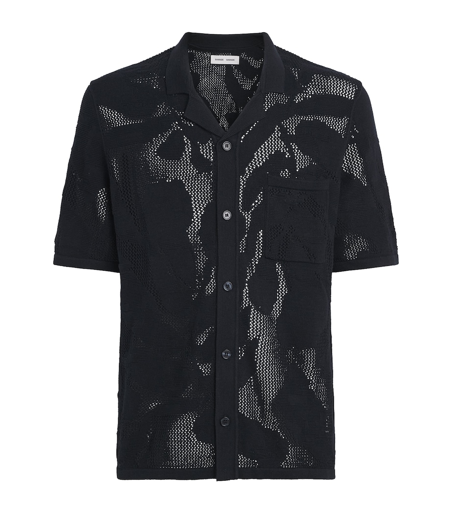 Samsøe Samsøe Mens Organic Cotton Saconald Shirt Black Image 1