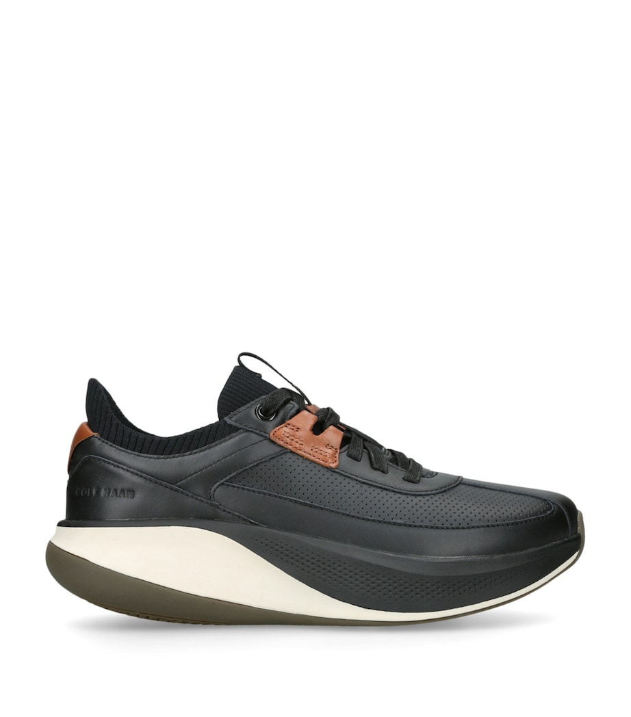 Leather GrandPrø All-Day Runner Sneakers BLACK Image 1