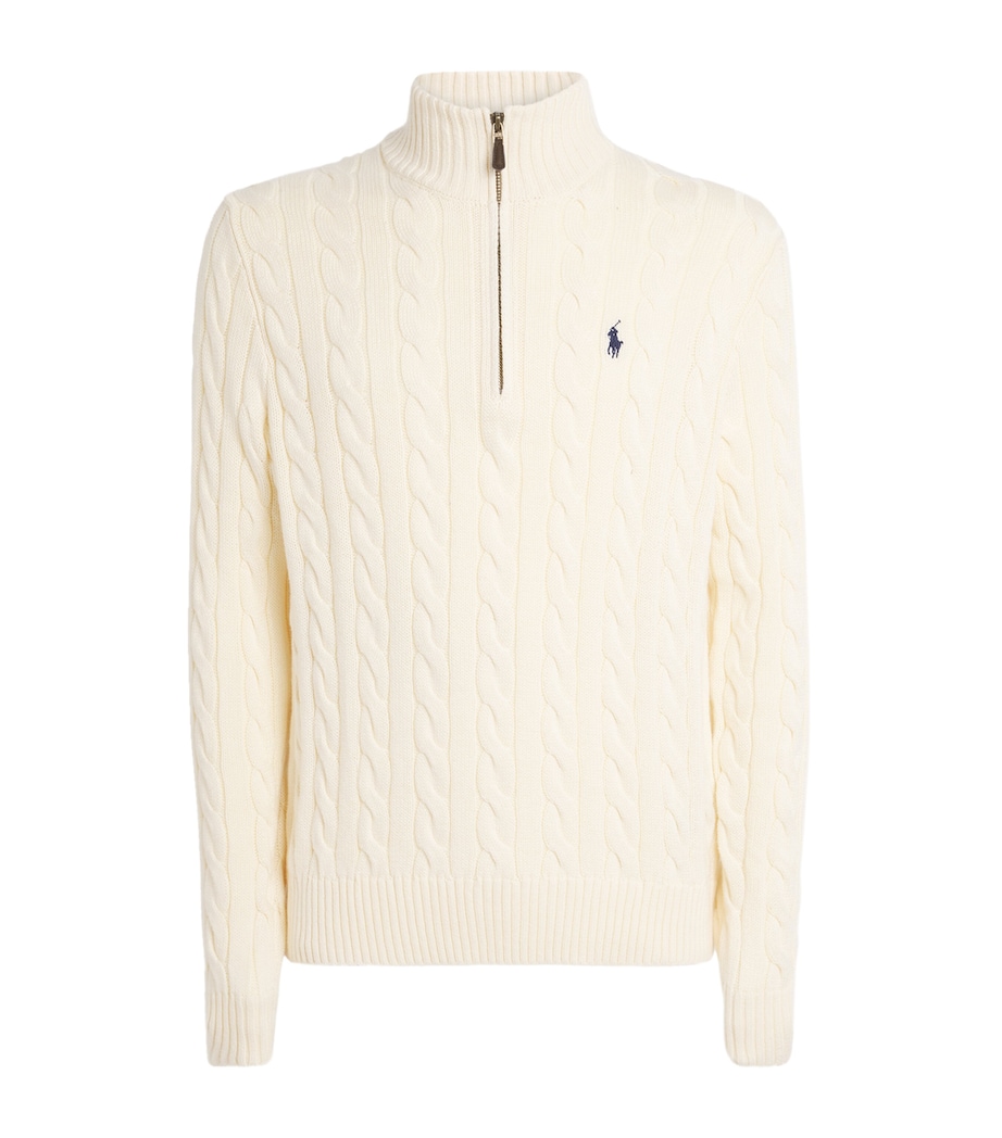 Cotton Cable Knit Sweater ANDOVER CREAM Image 1