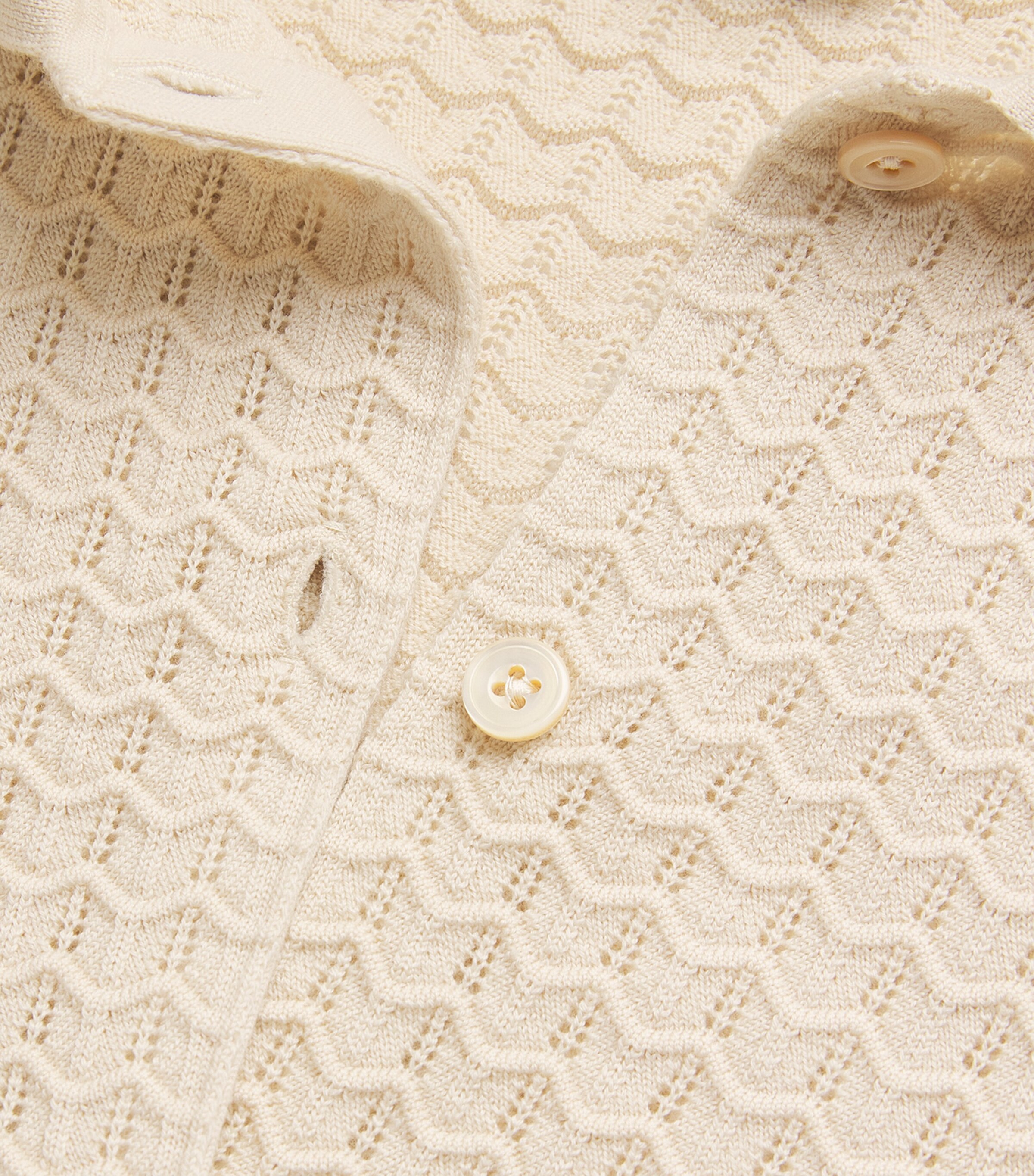 Eleventy Womens Wool Short-Sleeve Shirt Beige Image 6