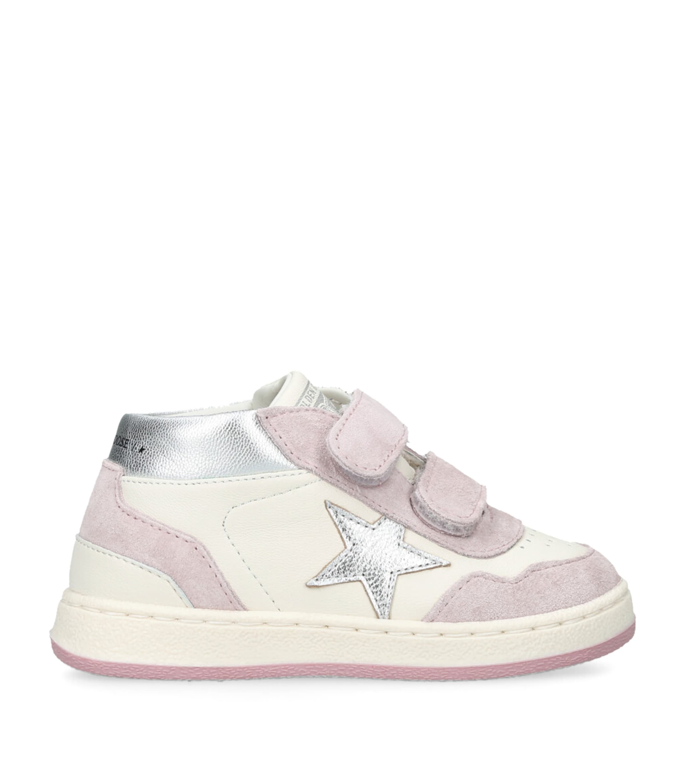 Golden Goose Baby June Leather Sneakers In Pink