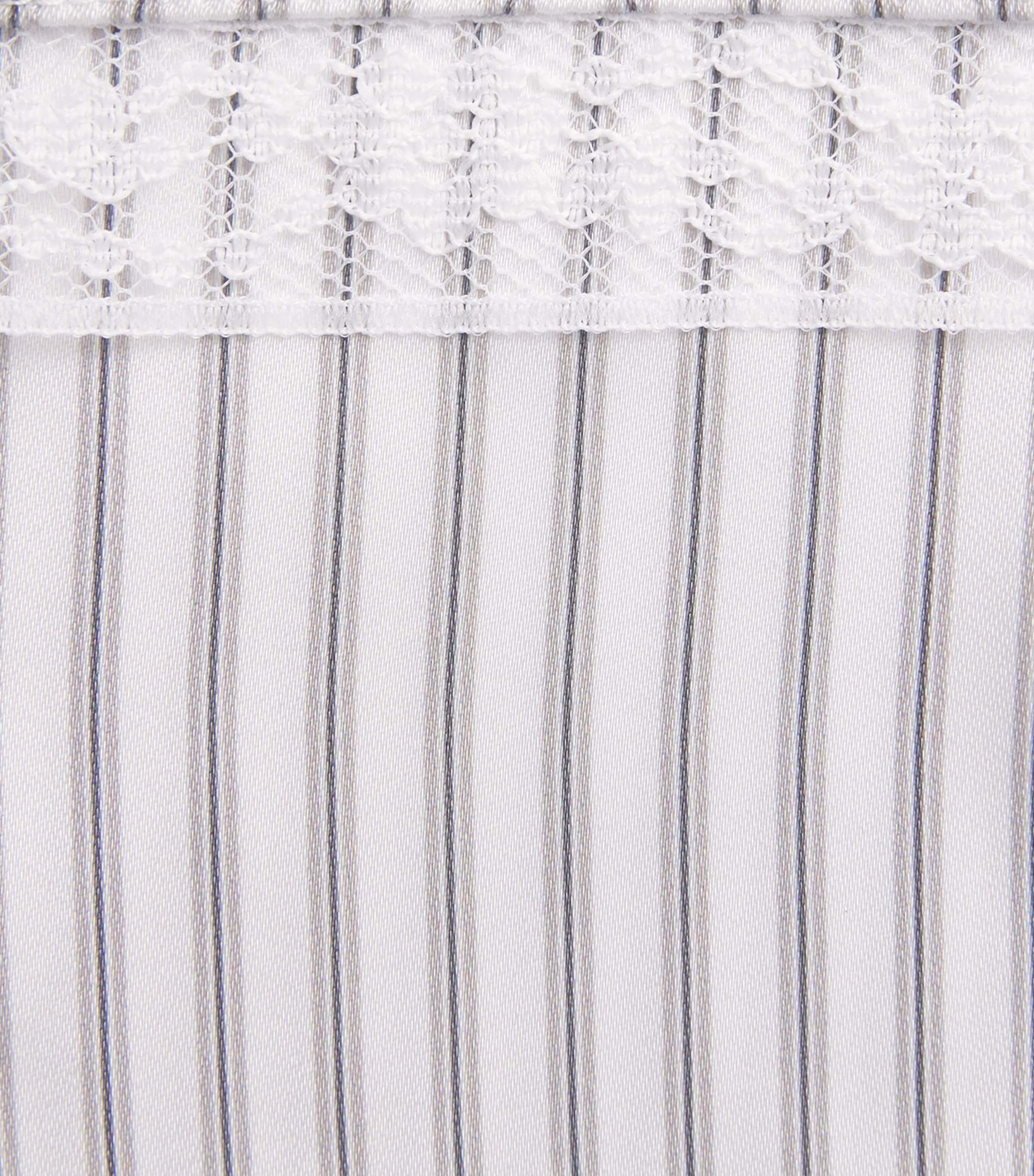Skims Womens Woven Shine Boxer Shorts Slvr Trpl Pinstripe Image 6