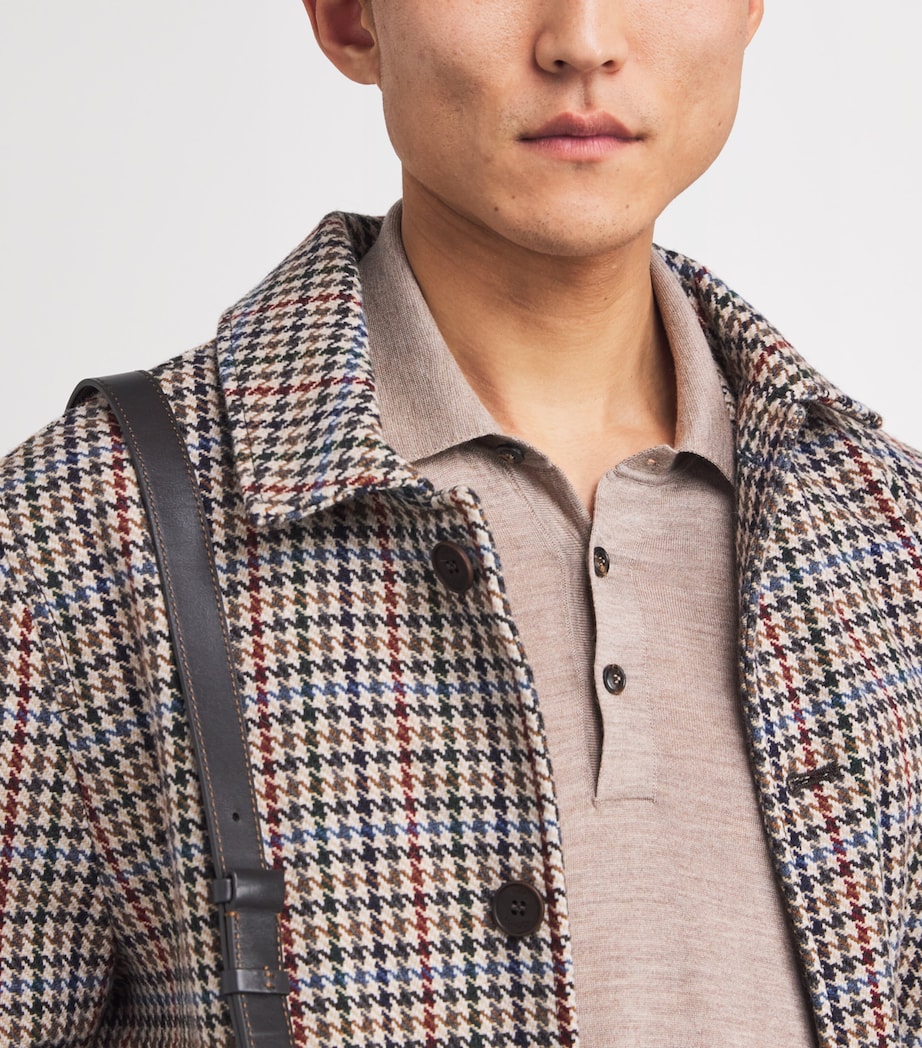 Silk-Cotton-Cashmere Polo Shirt 38 LIGHT BROWN Image 6