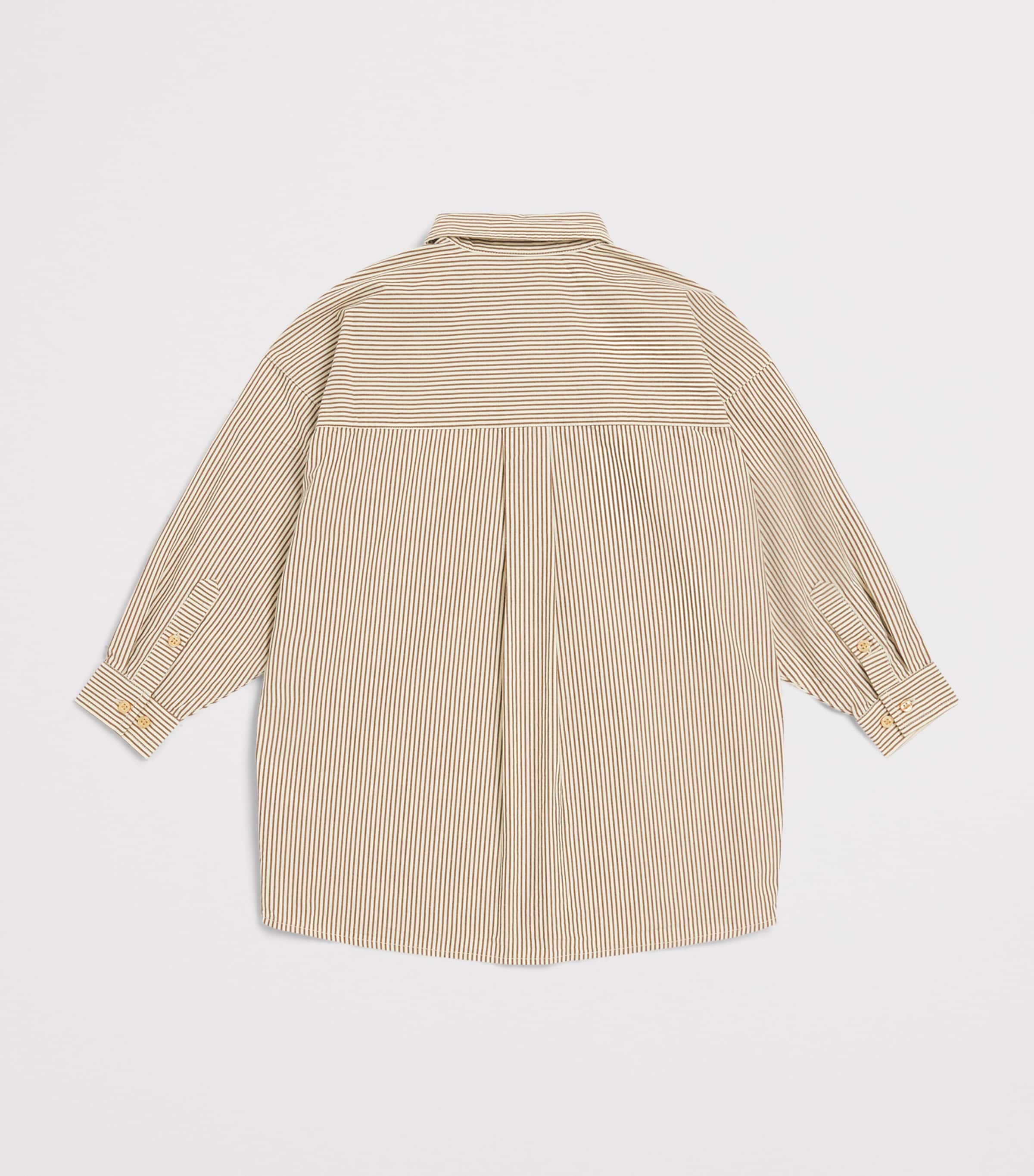 Mini Rodini Cotton Poplin Stripe Shirt (3-11 Years) Image 2