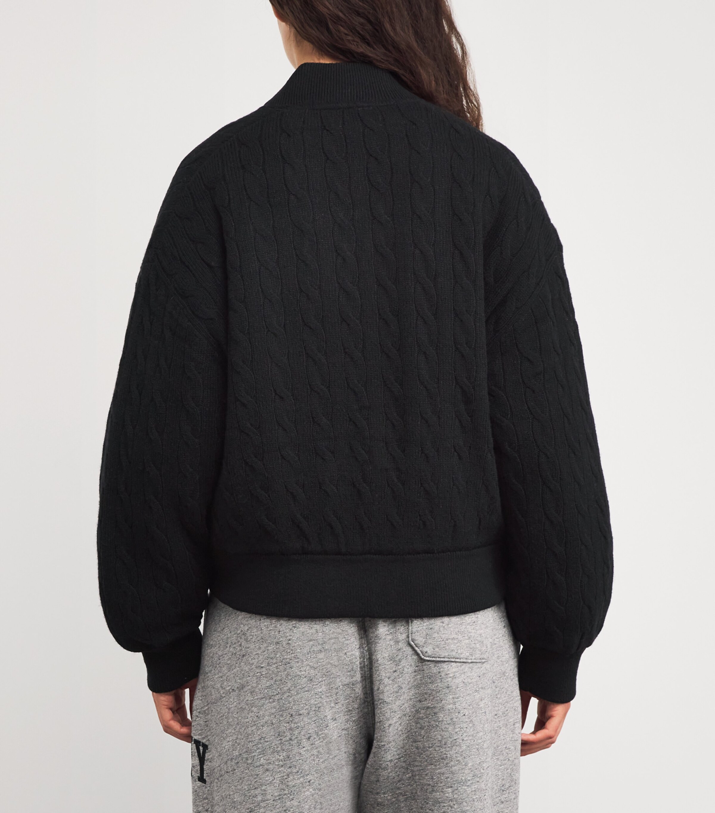 Polo Ralph Lauren Womens Wool-Cashmere Pink Pony Cardigan Polo Black Image 4