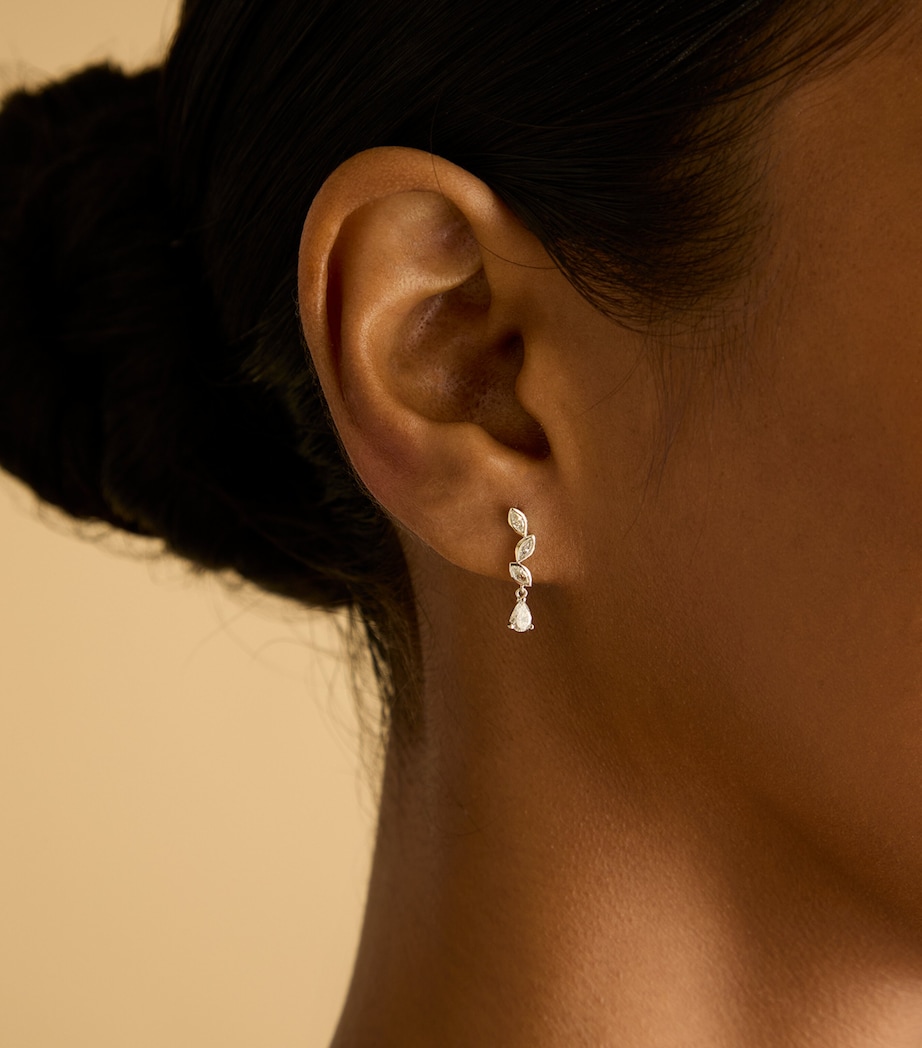 White Gold and Diamond Earrings WHITE GOLD Image 2