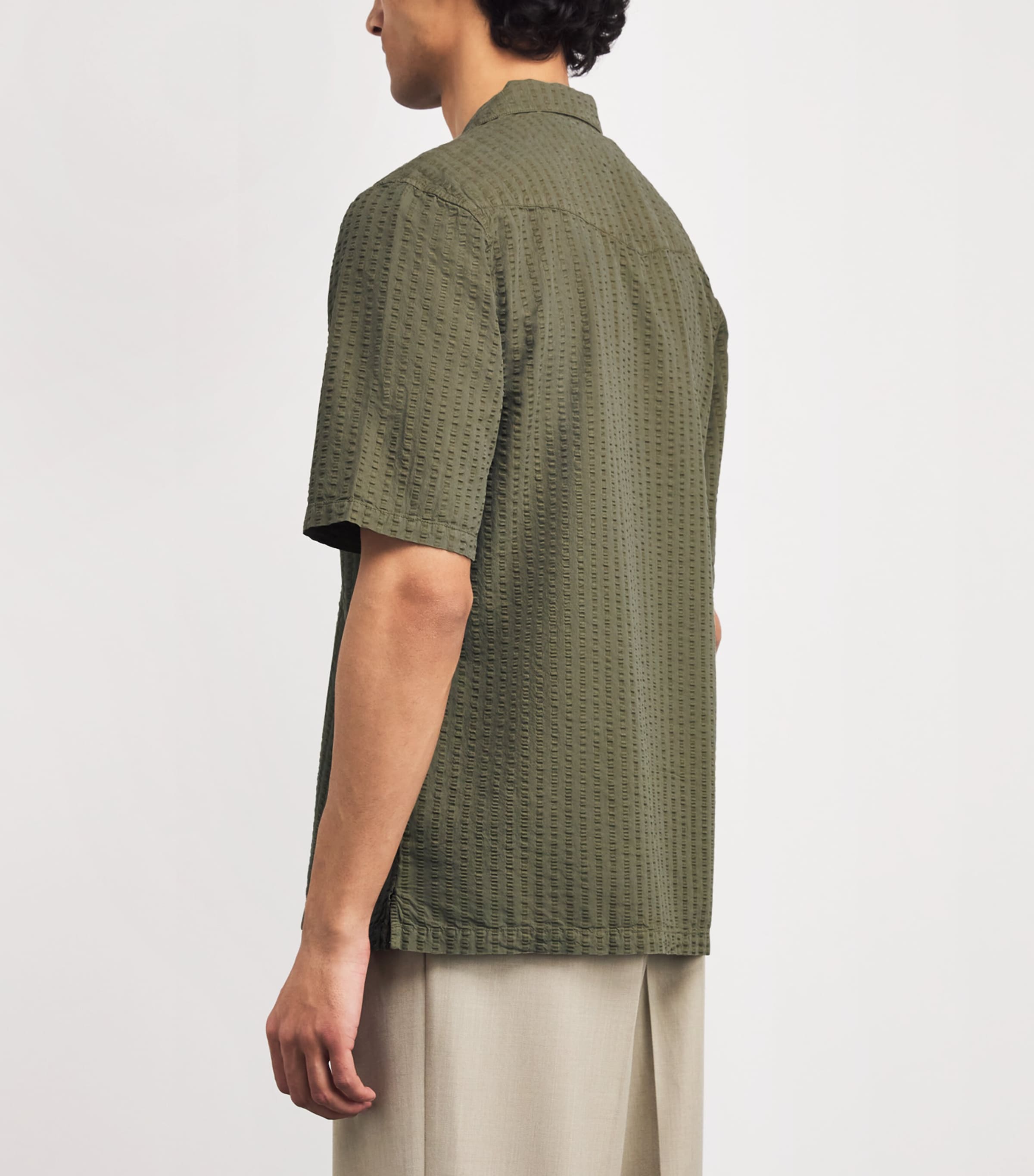 Seersucker Eren Shirt BURNT OLIVE Image 4