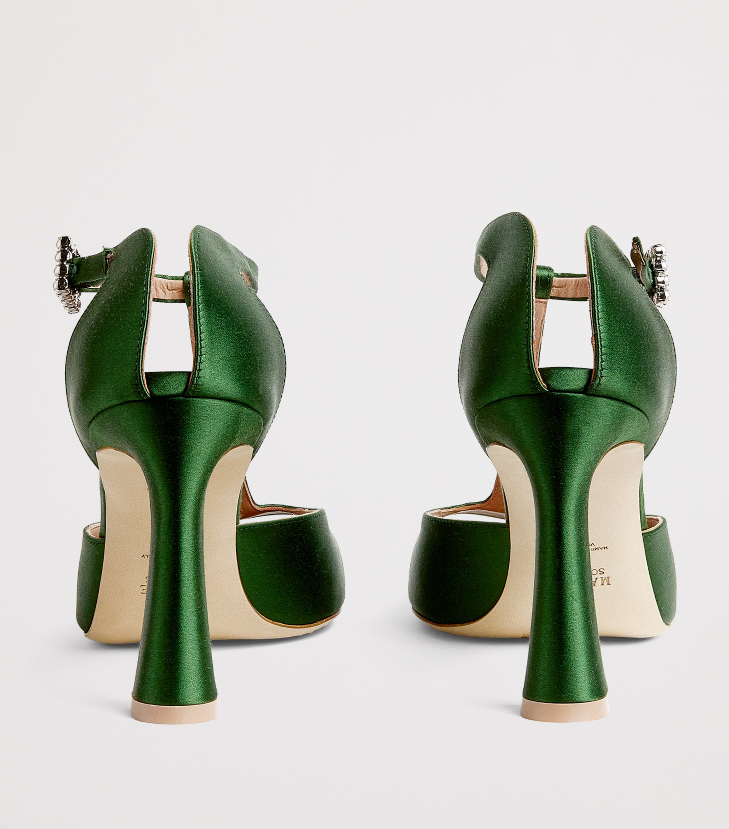 Satin Nomi Sandals 90 HARRODS GREEN Image 4
