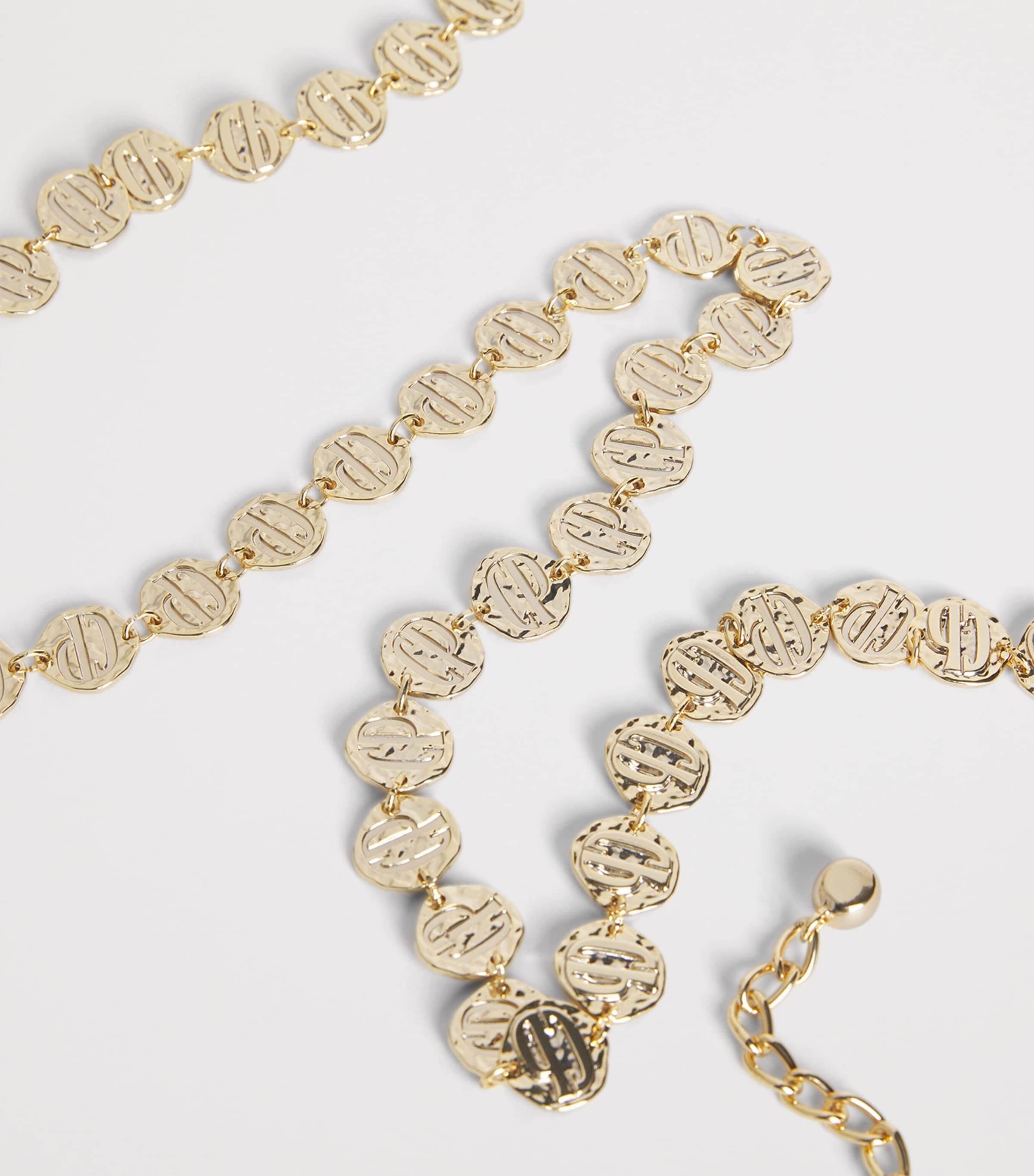 Claudie Pierlot Logo Embossed Chain Belt Gold Image 5