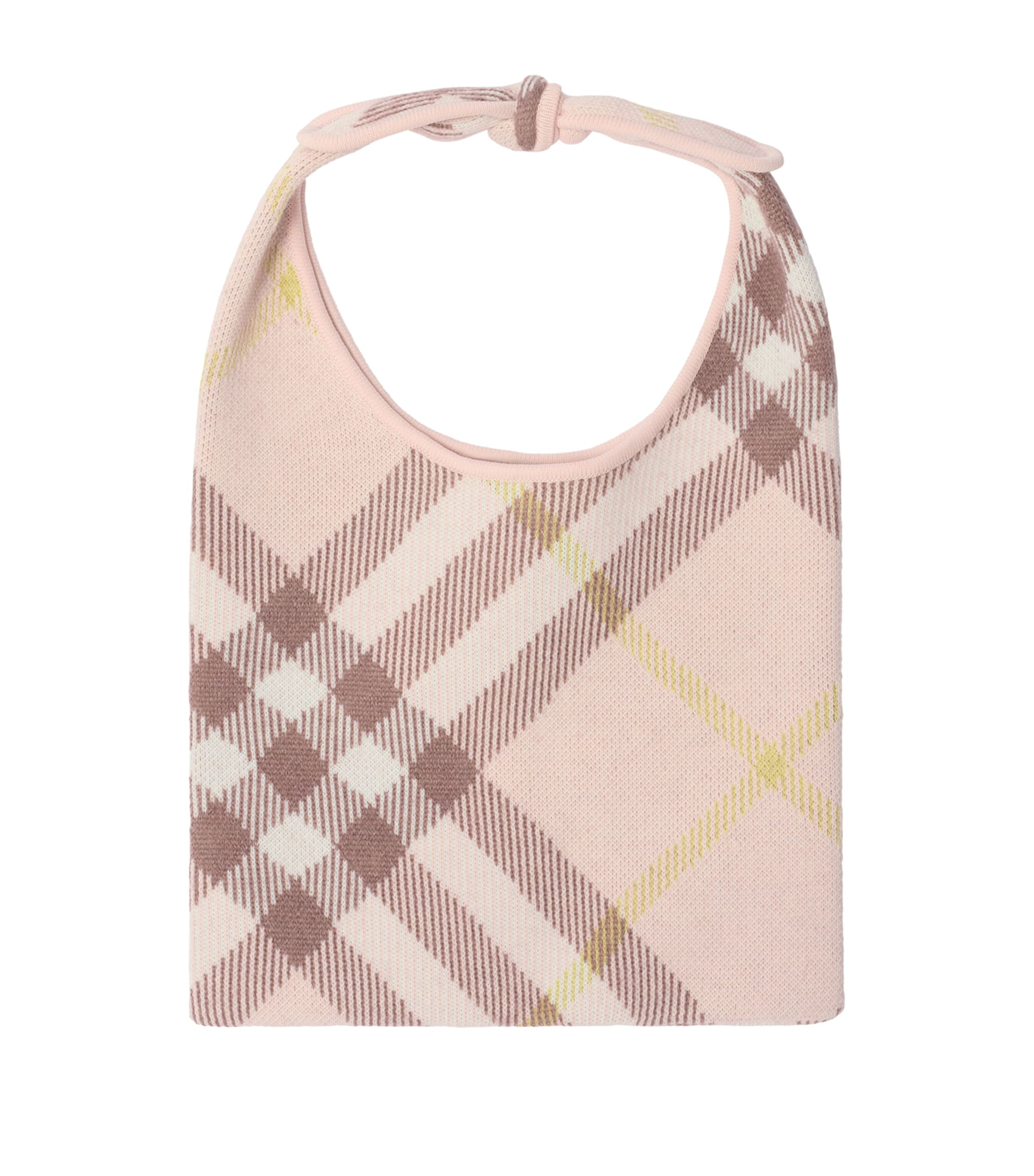 Burberry Check Tie Bag In Pink