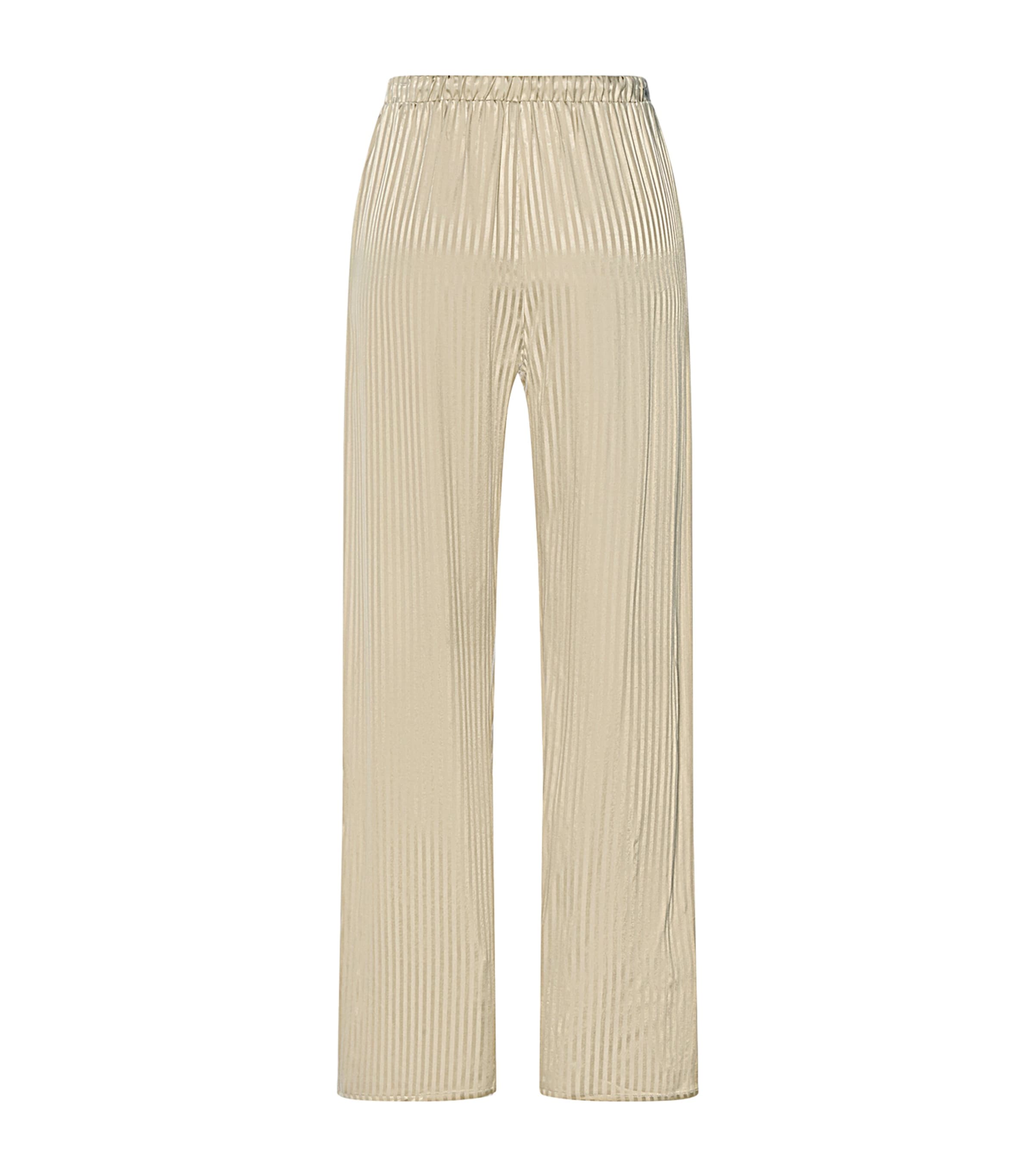 Hanro Womens Stripe Pyjama Bottoms Olive Stem Image 5