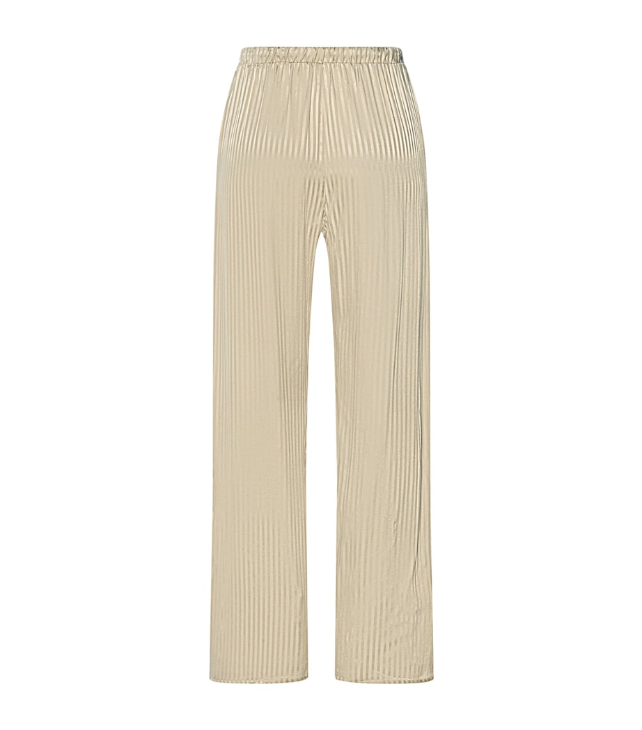 Hanro Womens Stripe Pyjama Bottoms Olive Stem Image 5