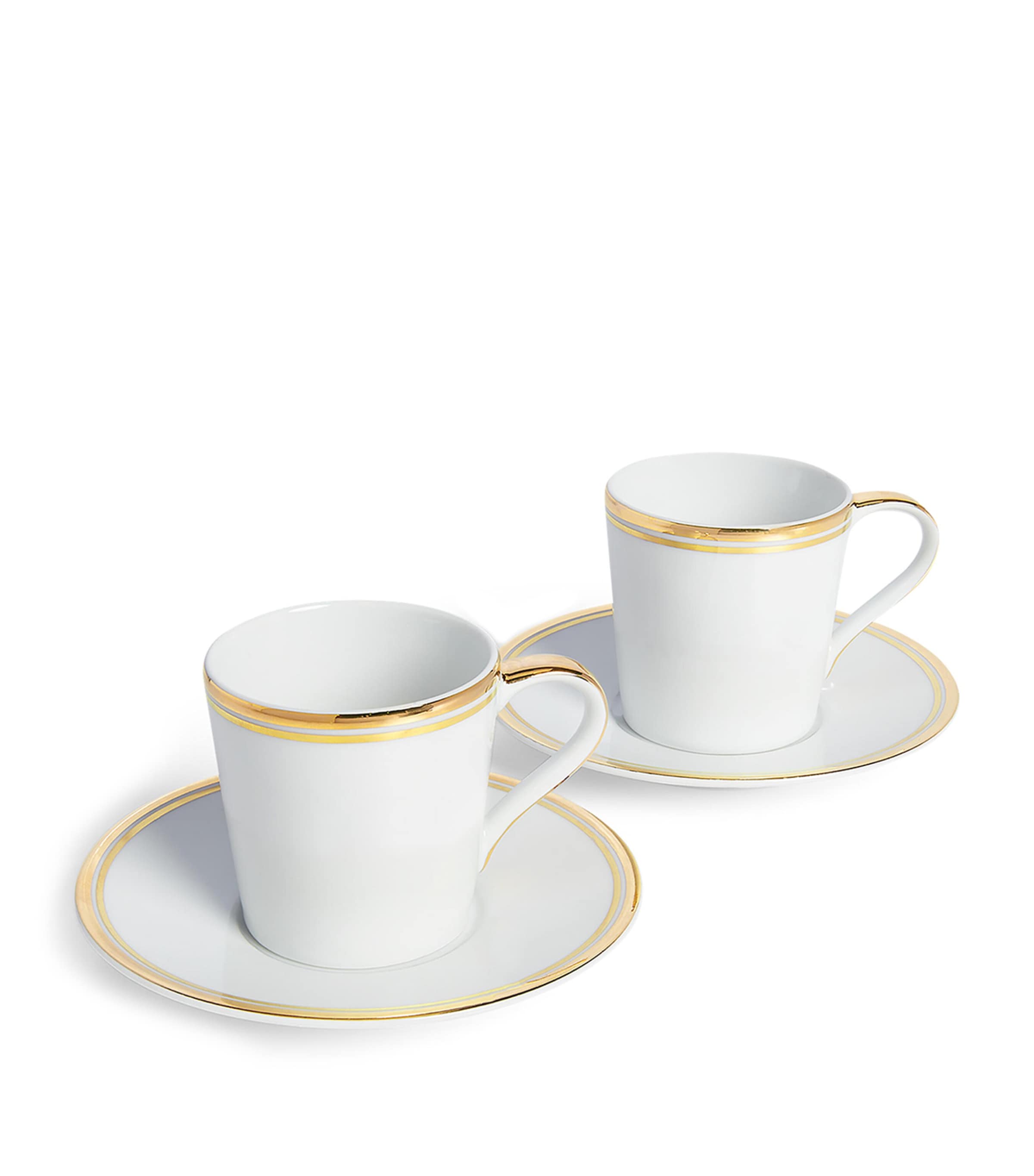 Shop Polo Ralph Lauren Wilshire Espresso Cup And Saucer In Gold