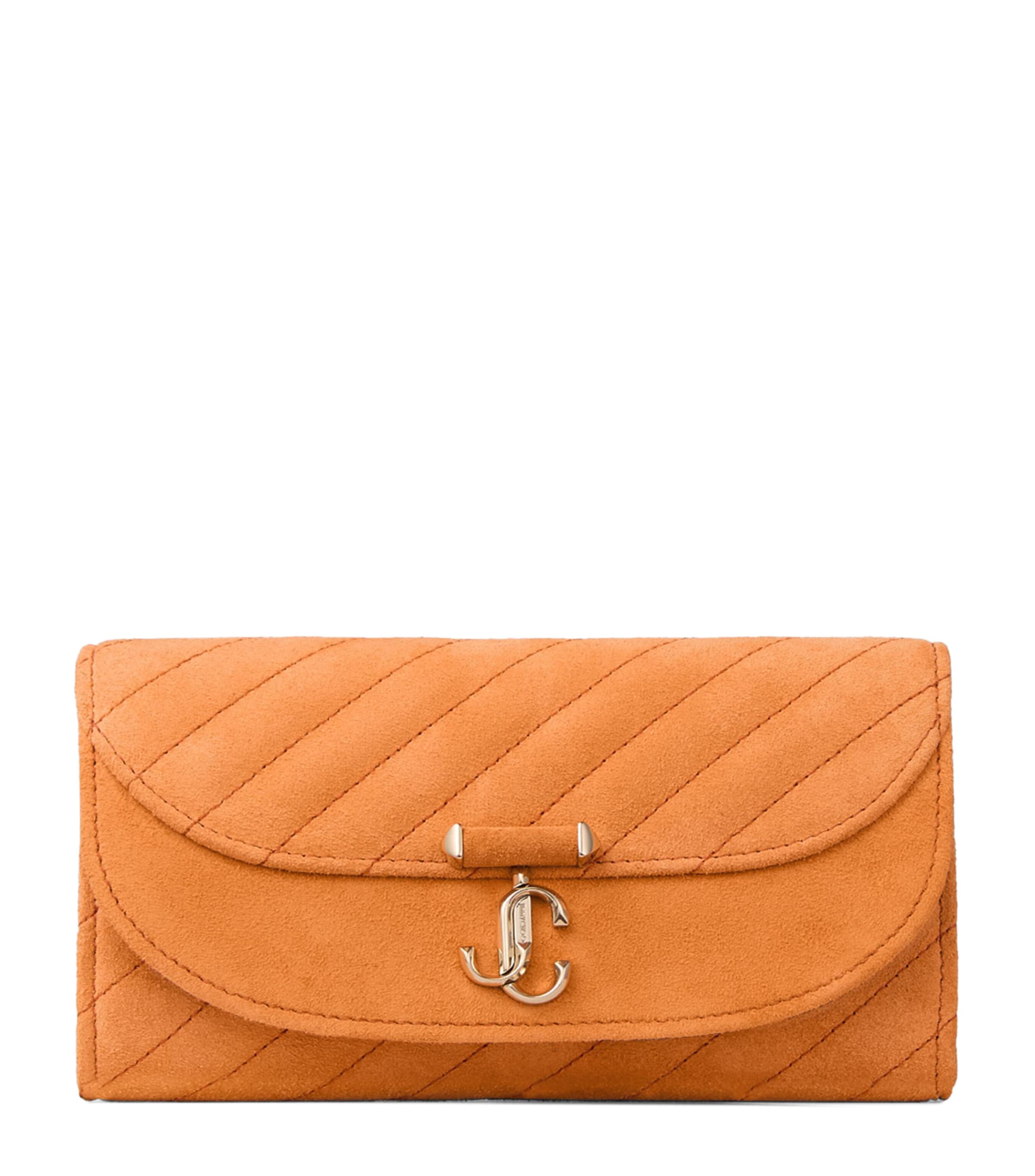 Jimmy Choo Curve Leather Chain Wallet Sunset Orange/shiny Image 1